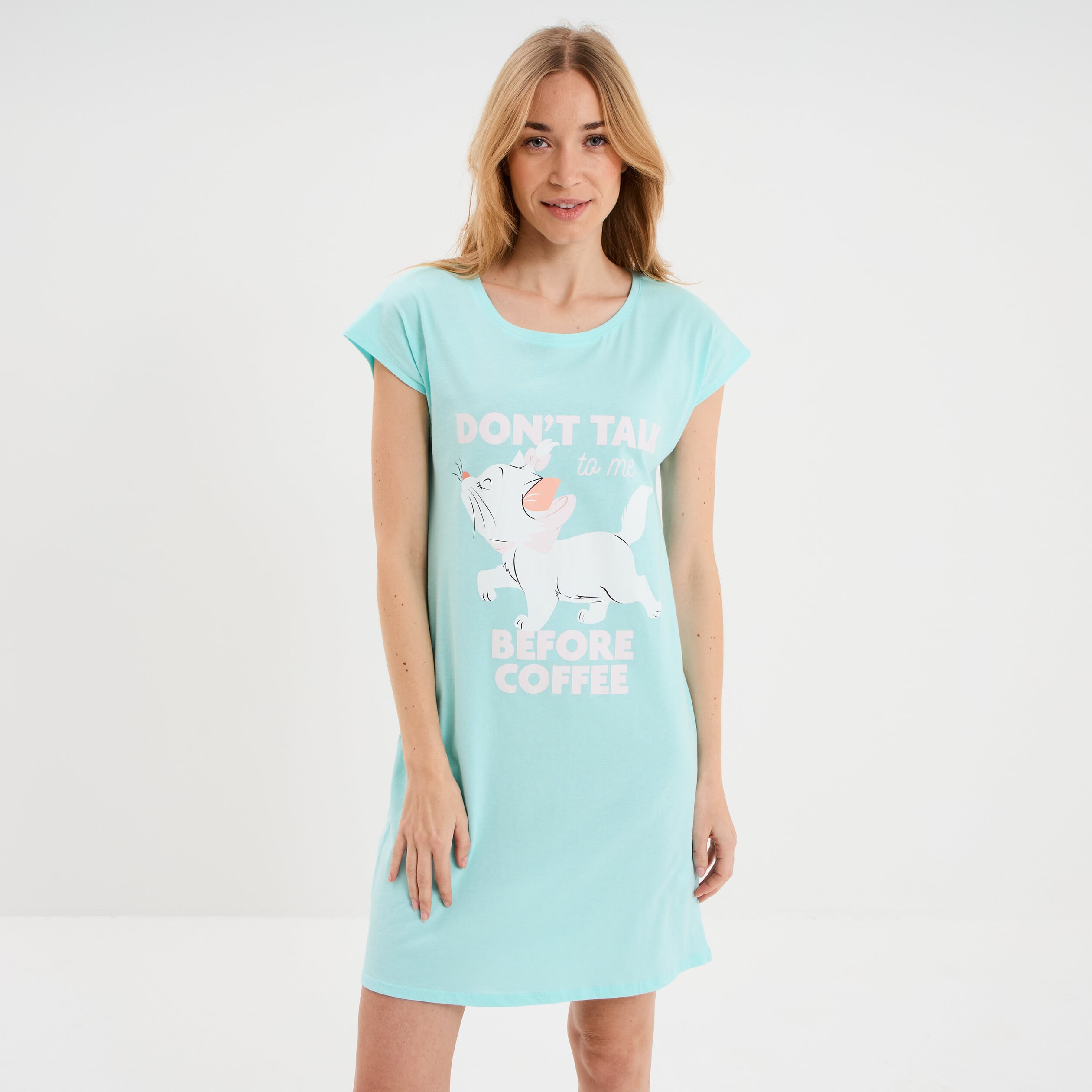 Chemise de nuit Les Aristochats Marie bleu turquoise femme