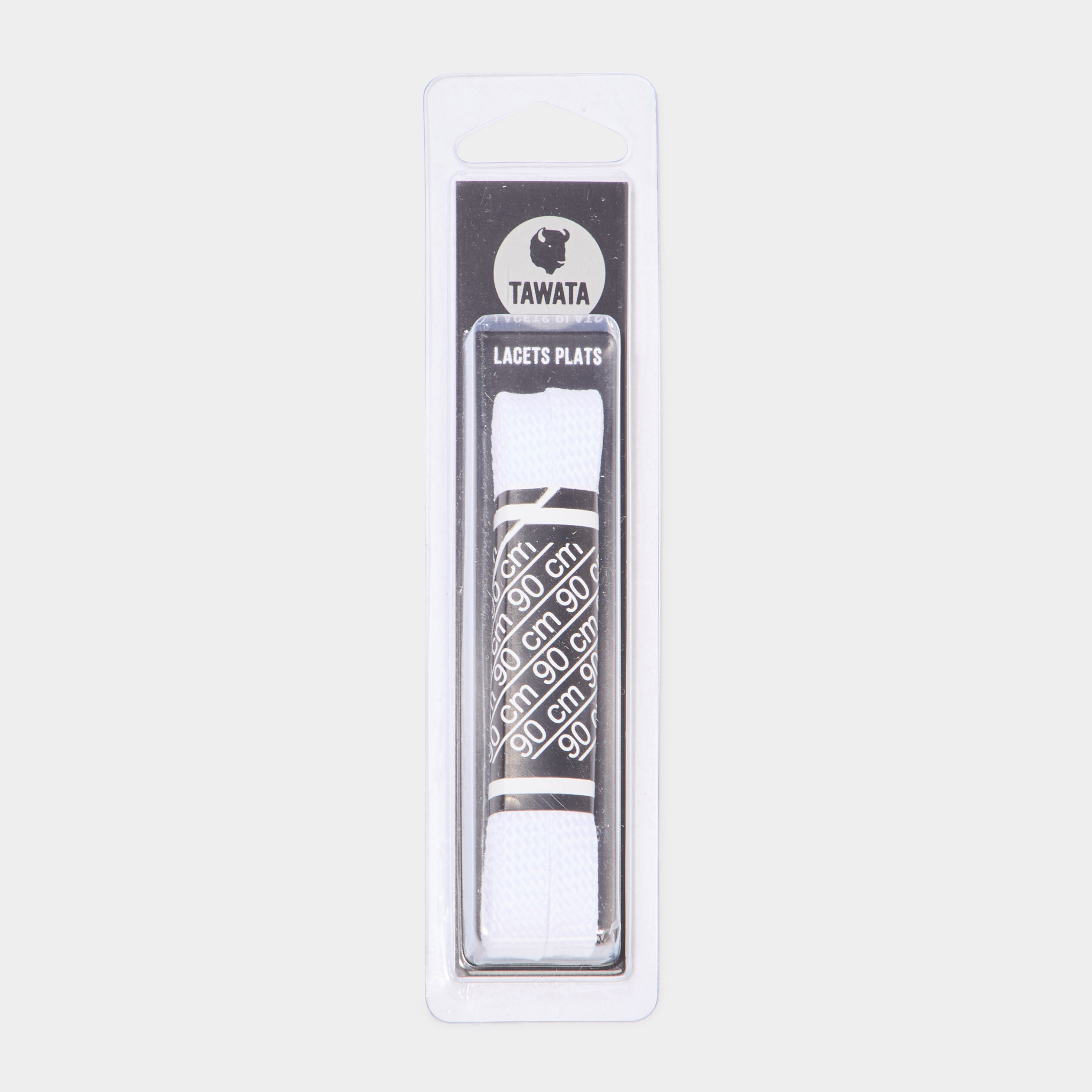 Lacet plat 90 cm Tawata blanc mixte