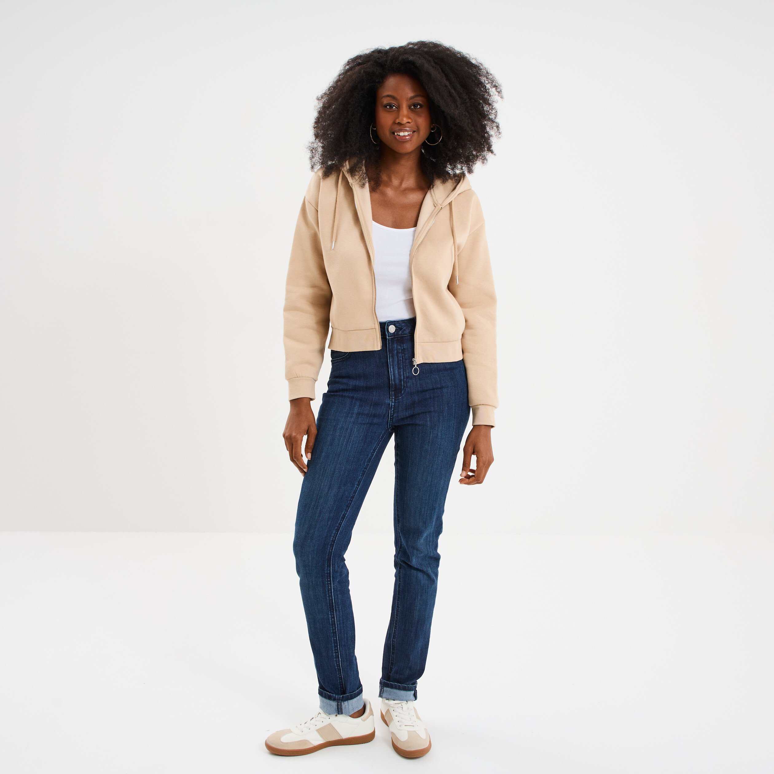 debardeur coton bretelles reglables blanc femme Débardeur coton bretelles réglables blanc femme