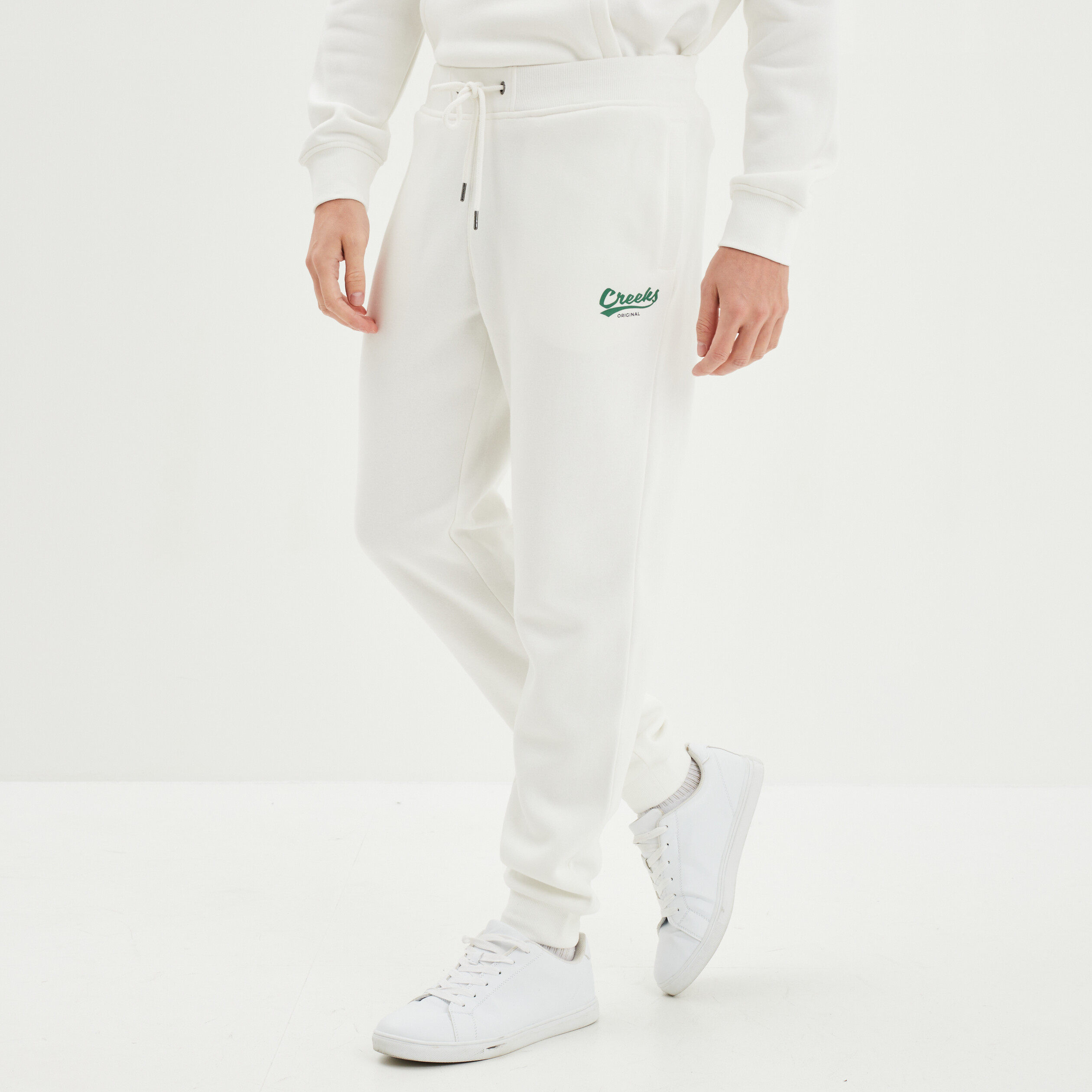 Pantalon de jogging droit Creeks blanc homme La Halle