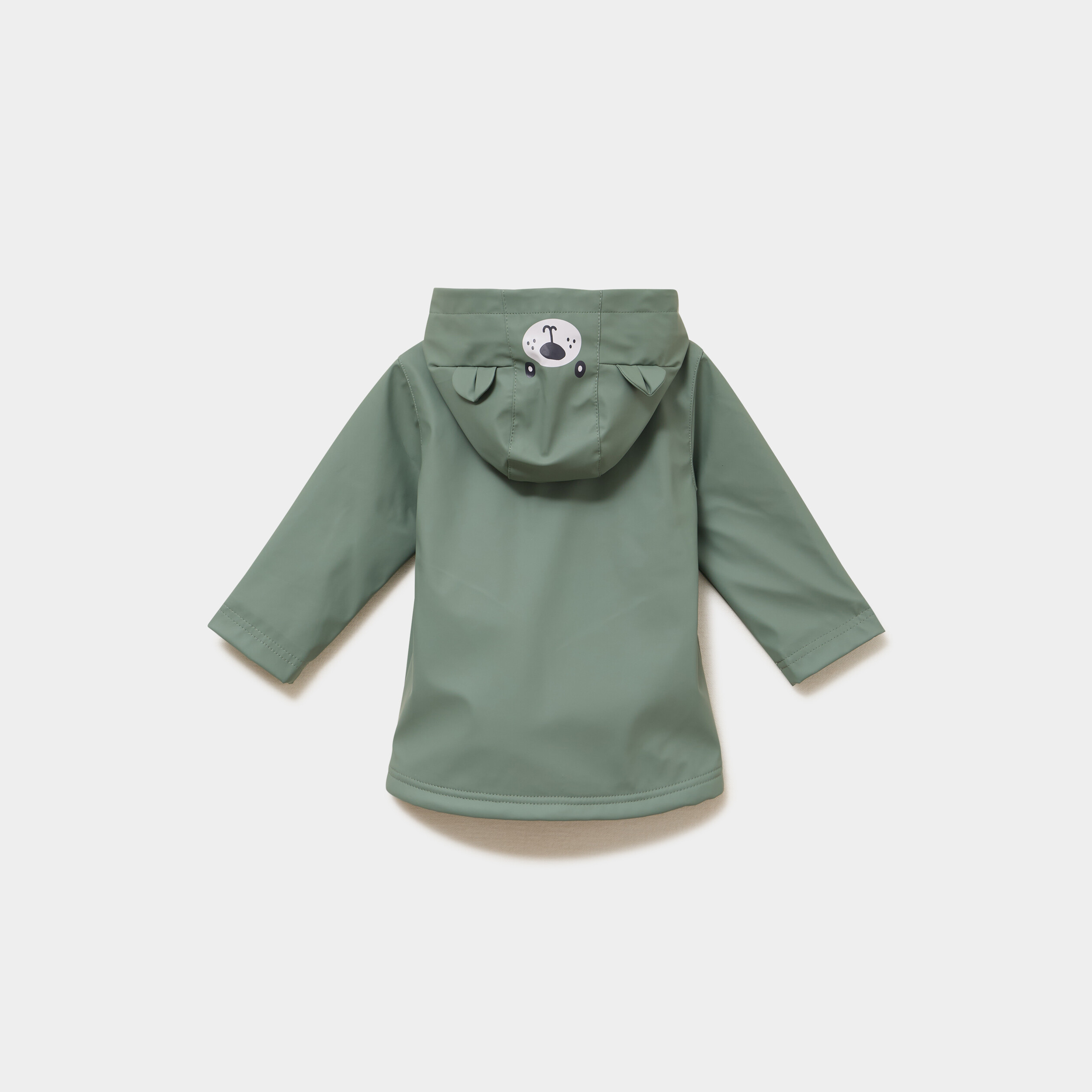 Parka imperm&eacute;able d&eacute;perlante fourr&eacute;e vert kaki b&eacute;b&eacute; gar&ccedil;on