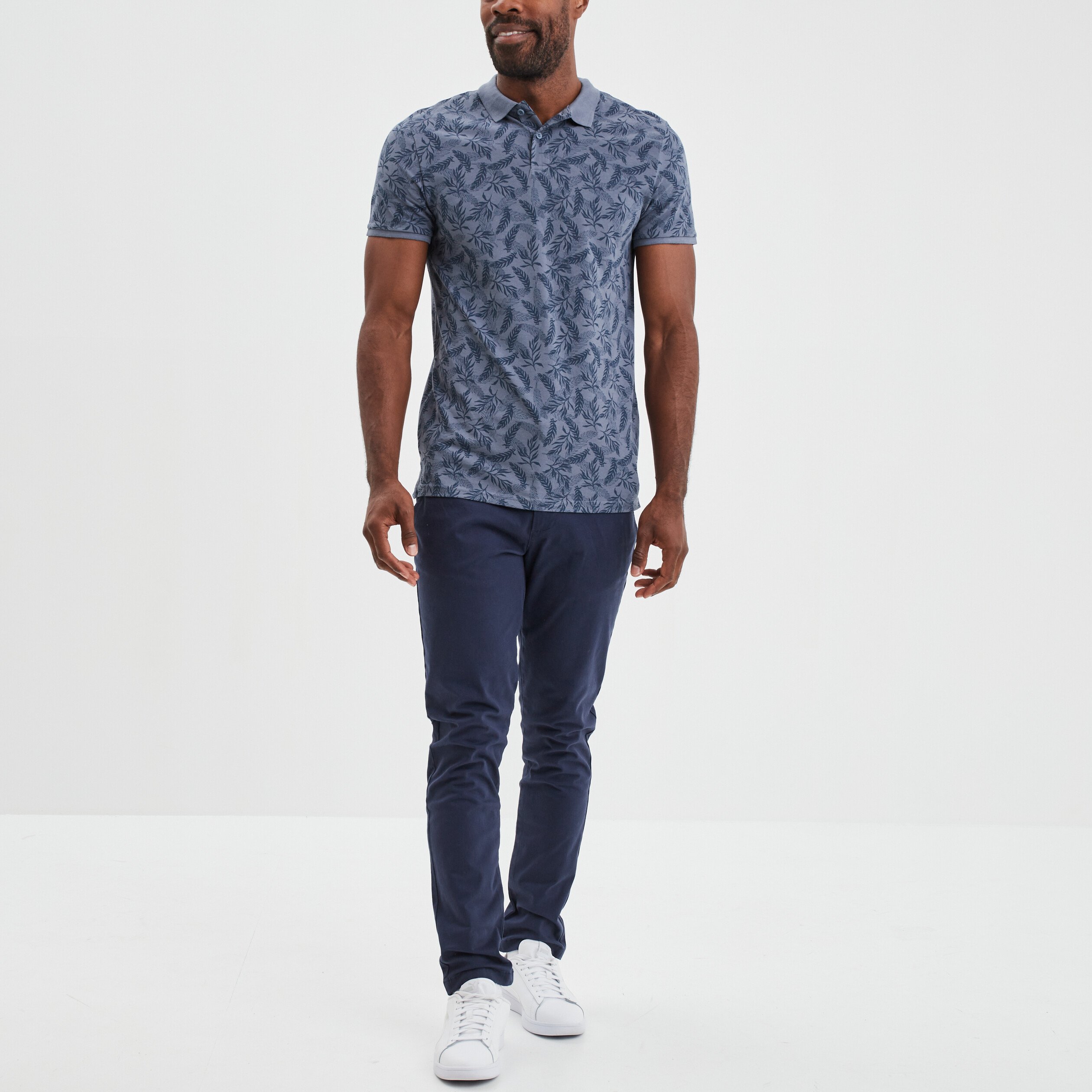 Pantalon chino hotsell homme bleu marine