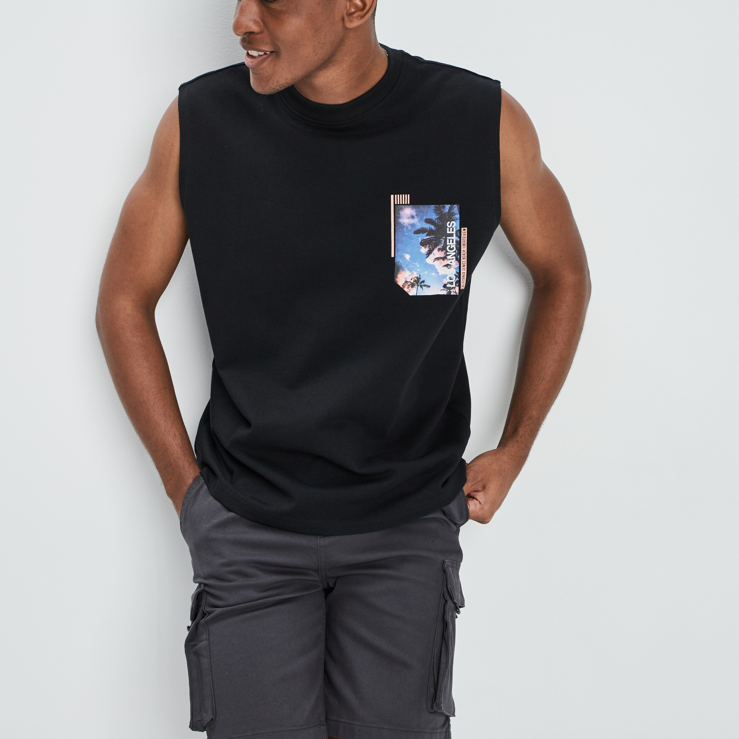 Débardeur Liberto noir homme