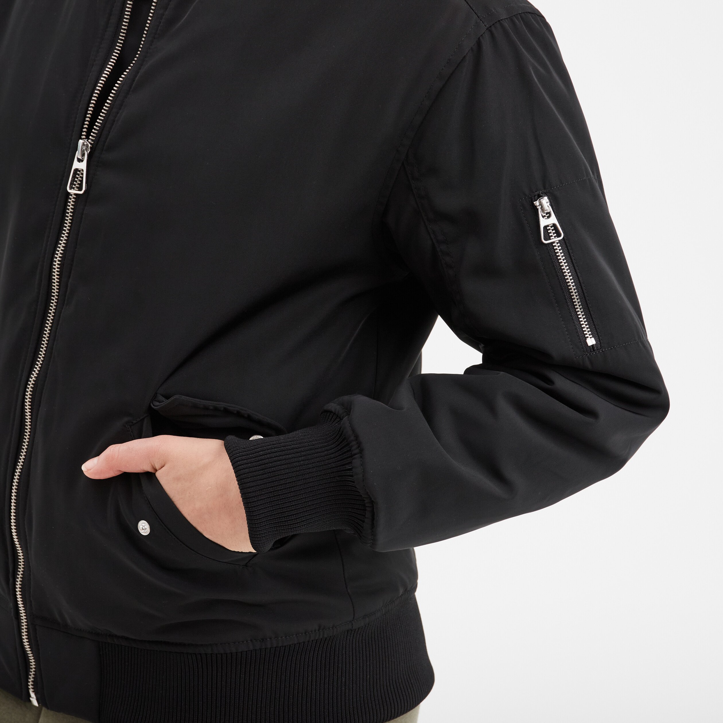 Veste bomber noir femme outlet