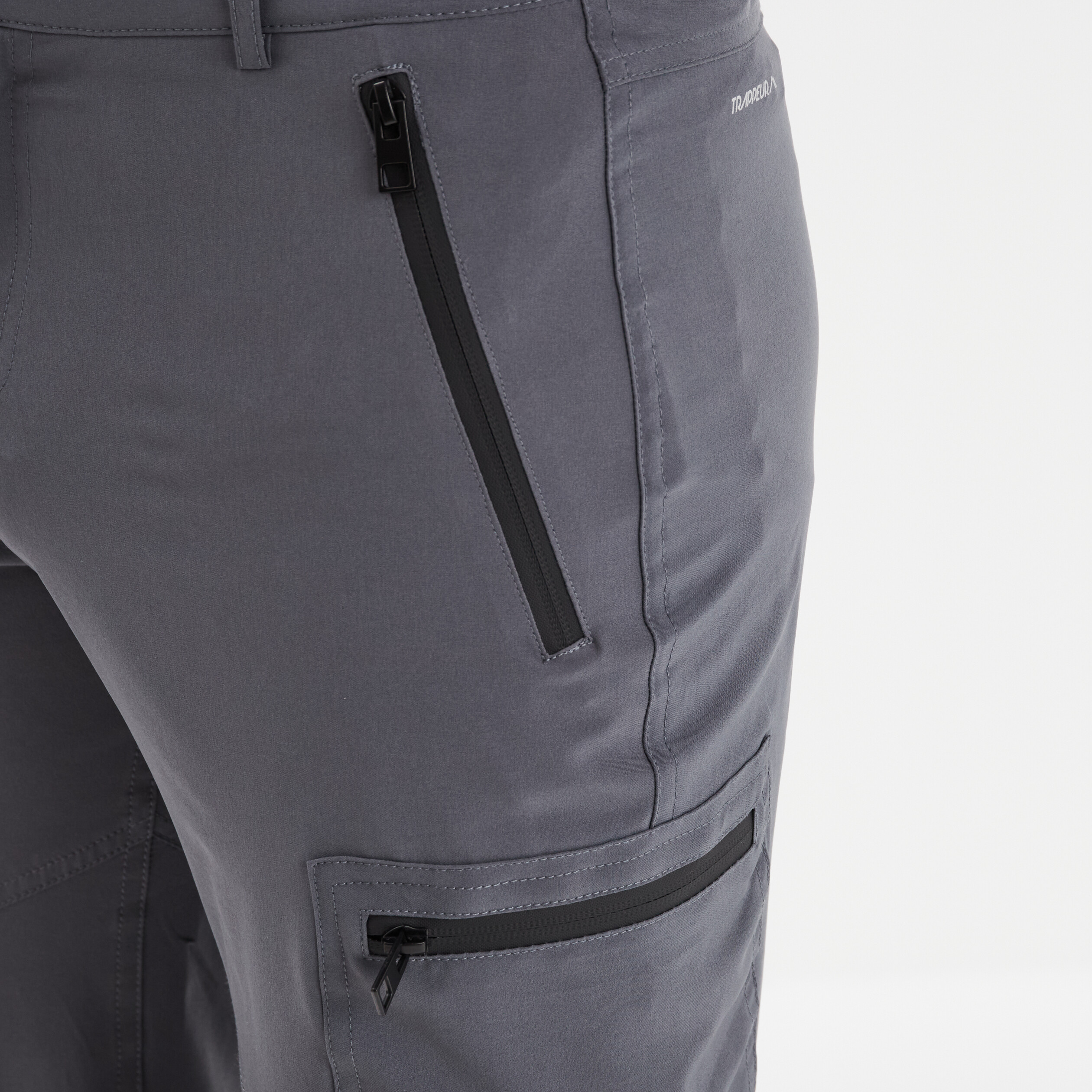 Short cargo a poches zippees gris fonce homme La Halle