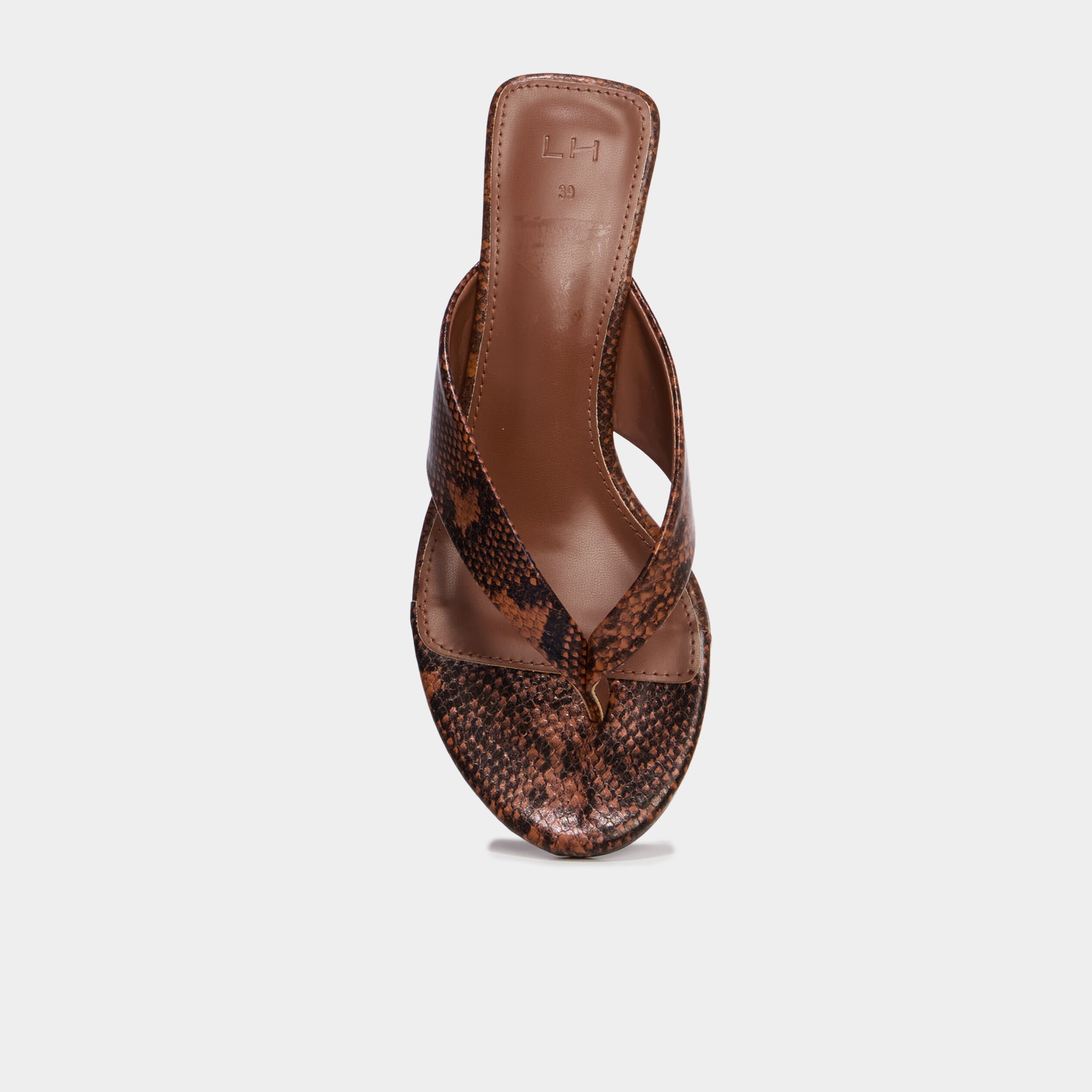 Mules &agrave; talons compens&eacute;s marron femme