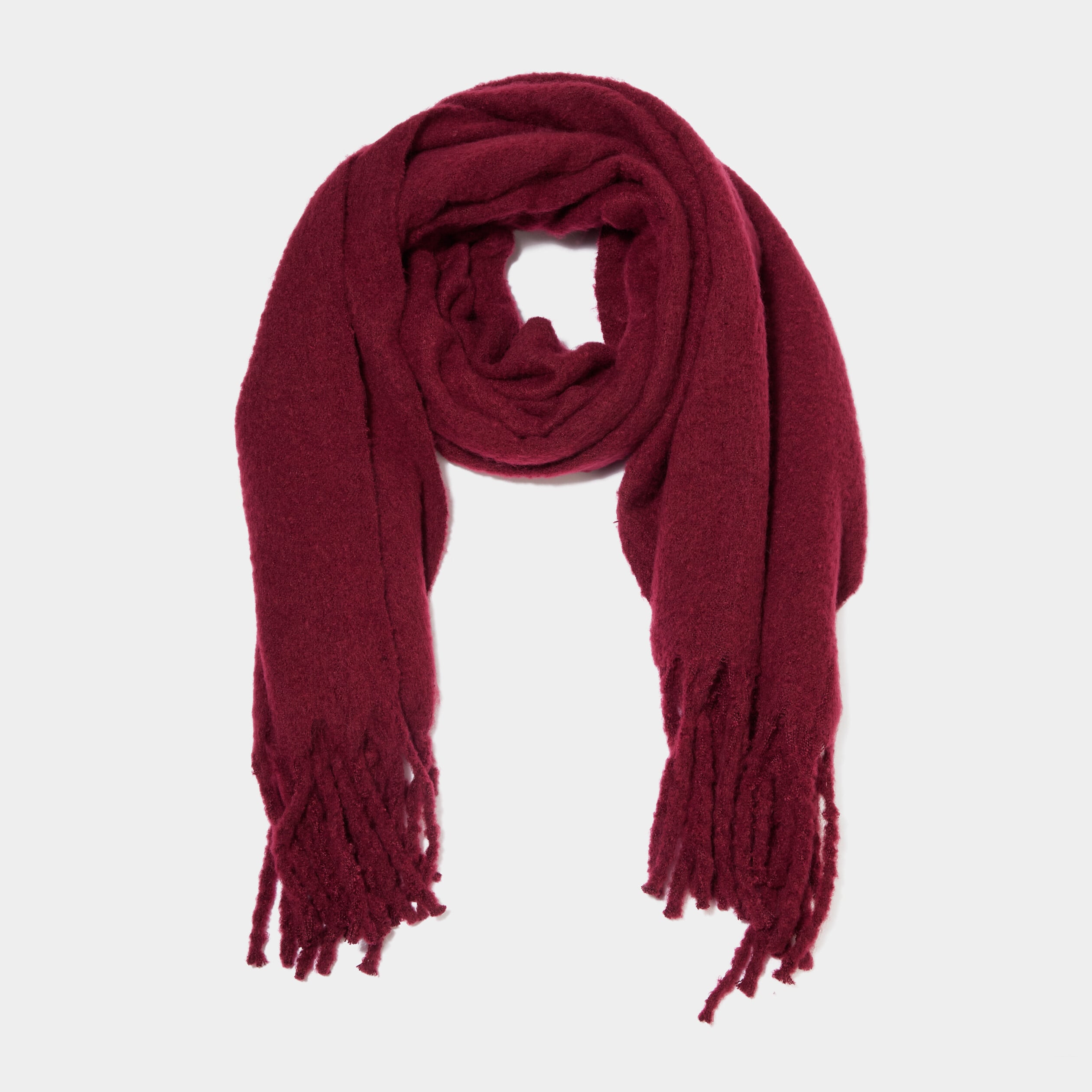 &Eacute;charpe &agrave; franges prune femme