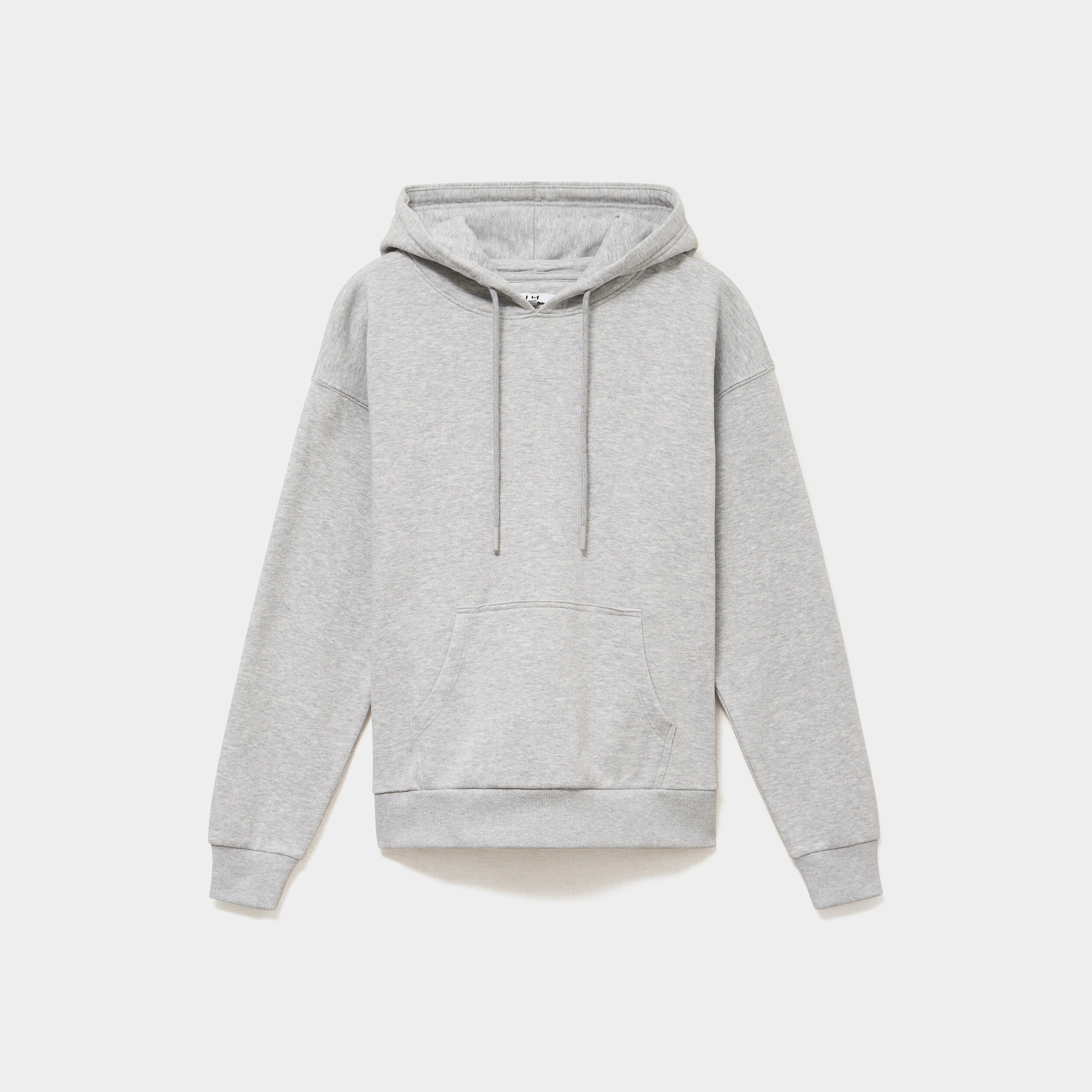 Sweat hoodie 1 poche &agrave; capuche gris clair femme