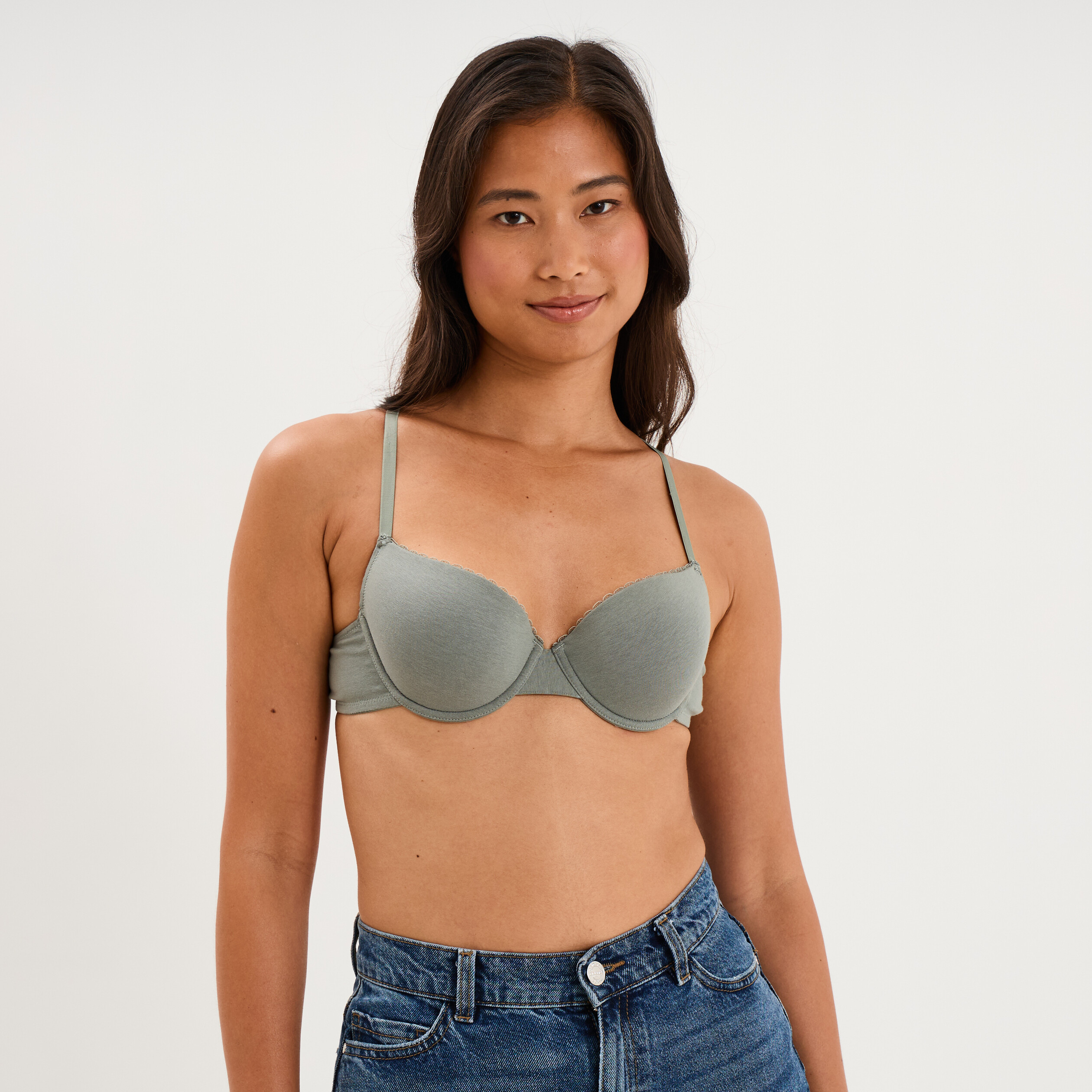 Soutien-gorge padd&eacute; embo&icirc;tant vert clair femme