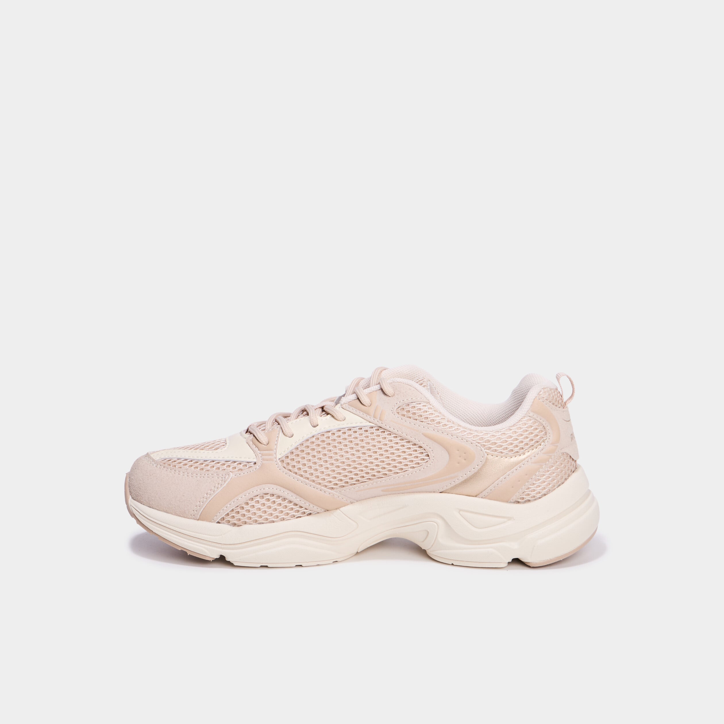 Baskets running &agrave; lacets sable femme