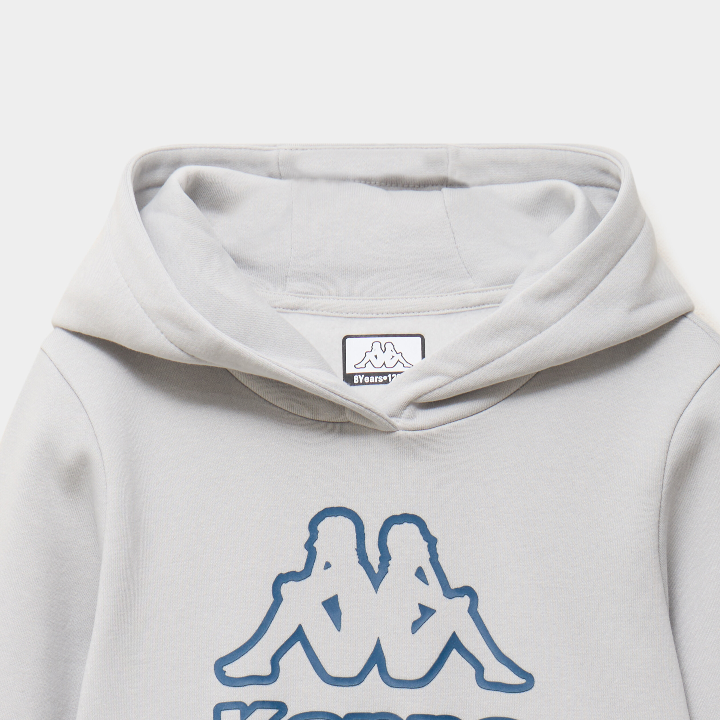 Sweat hoodie 1 poche Kappa gris clair gar&ccedil;on