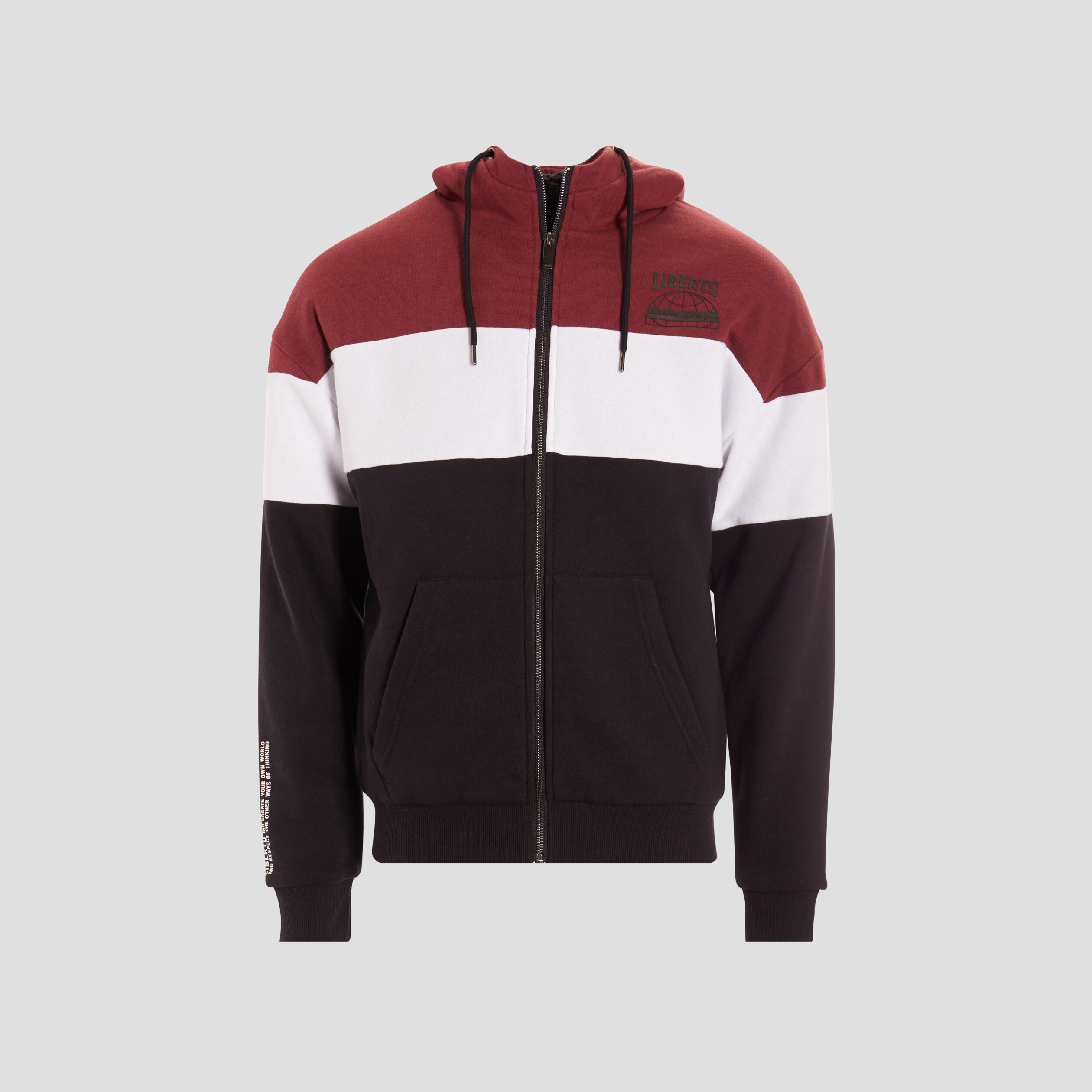 Gilet à capuche Liberto prune homme