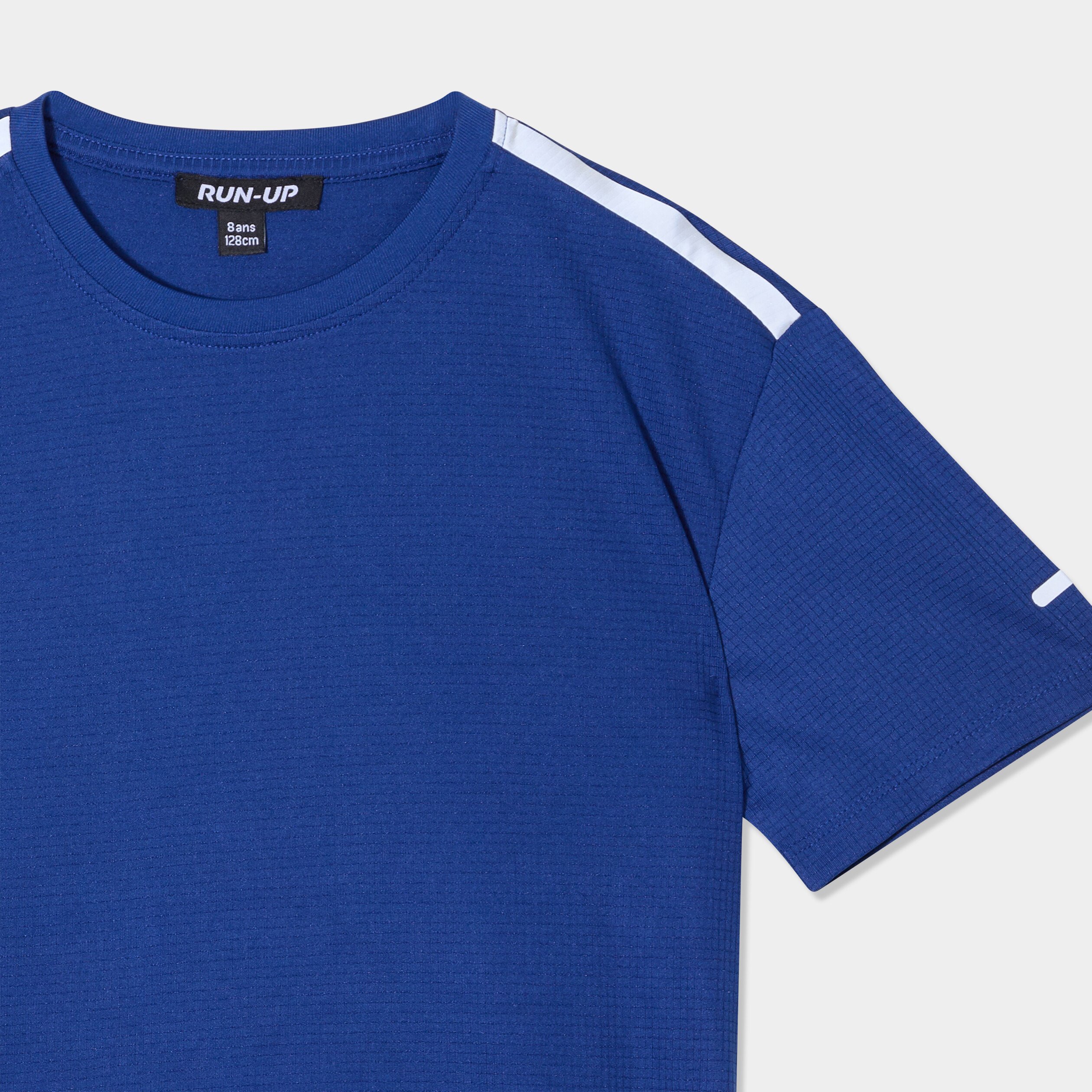 t shirt oversize manches courtes run up bleu electrique garcon T-shirt oversize manches courtes Run-Up bleu electrique garçon
