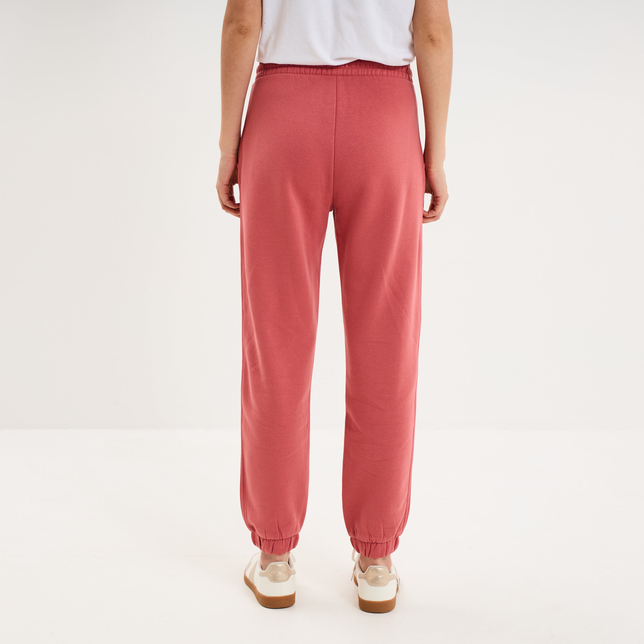Pantalon de jogging molletonn&eacute; vieux rose femme