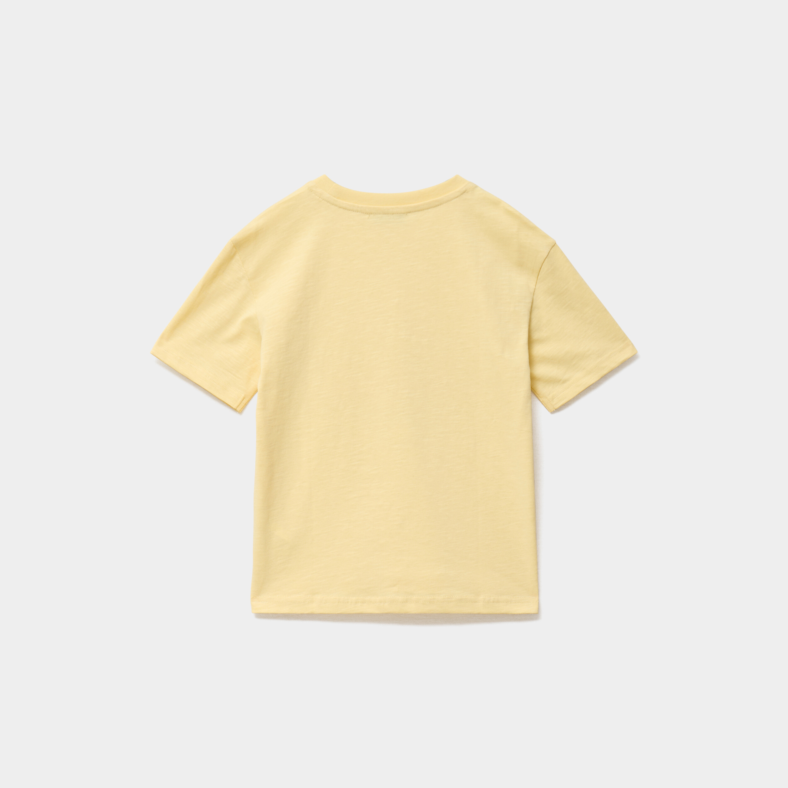 T-shirt manches courtes coton jaune gar&ccedil;on