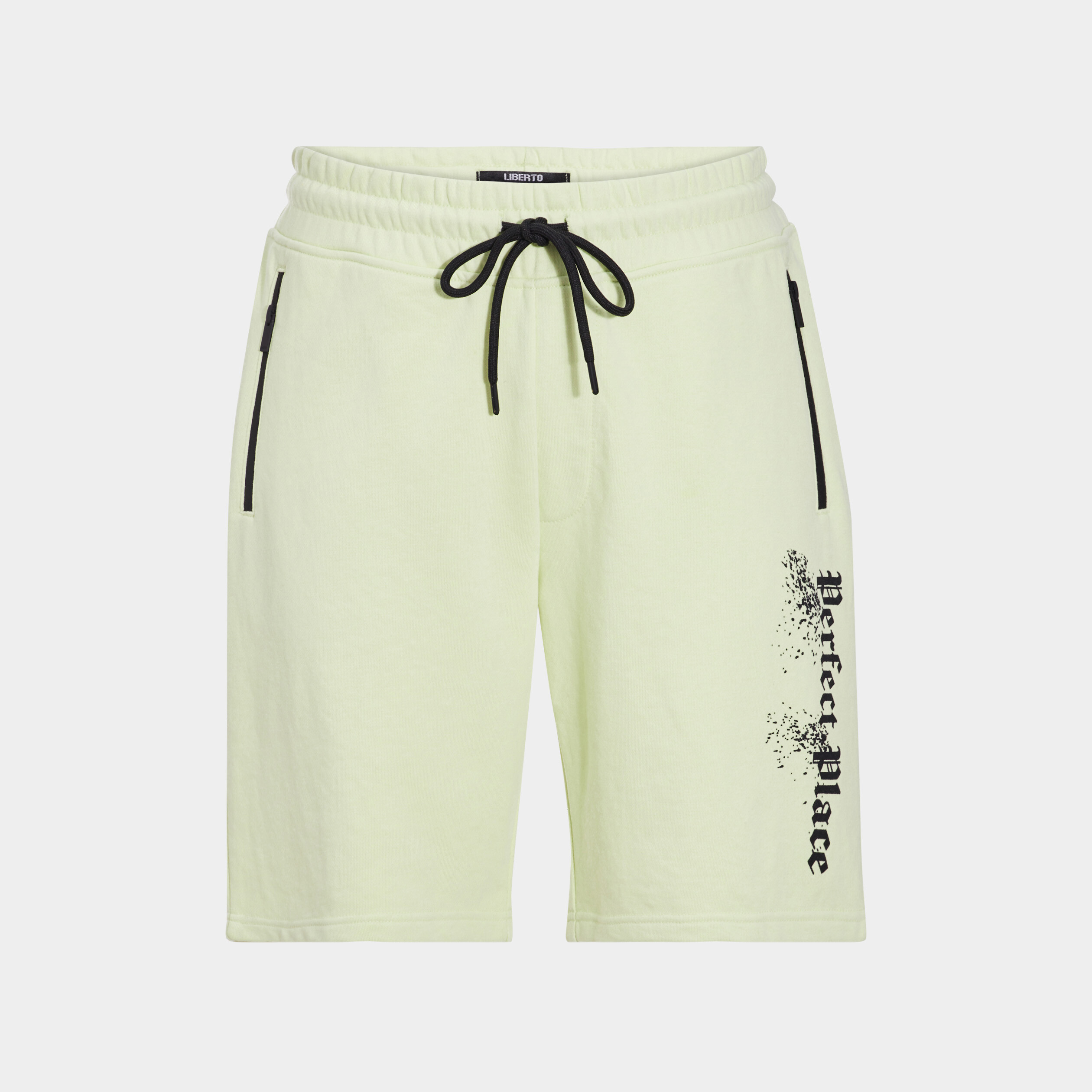 short jogging droit avec poches zippees vert homme Short jogging droit avec poches zippées vert homme