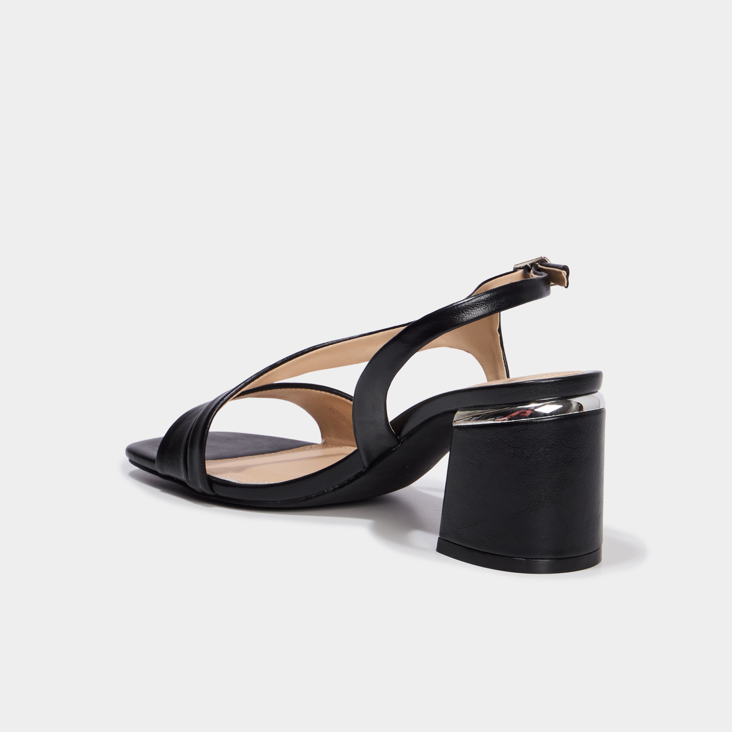 Sandales c&eacute;r&eacute;monie &agrave; talons noir femme