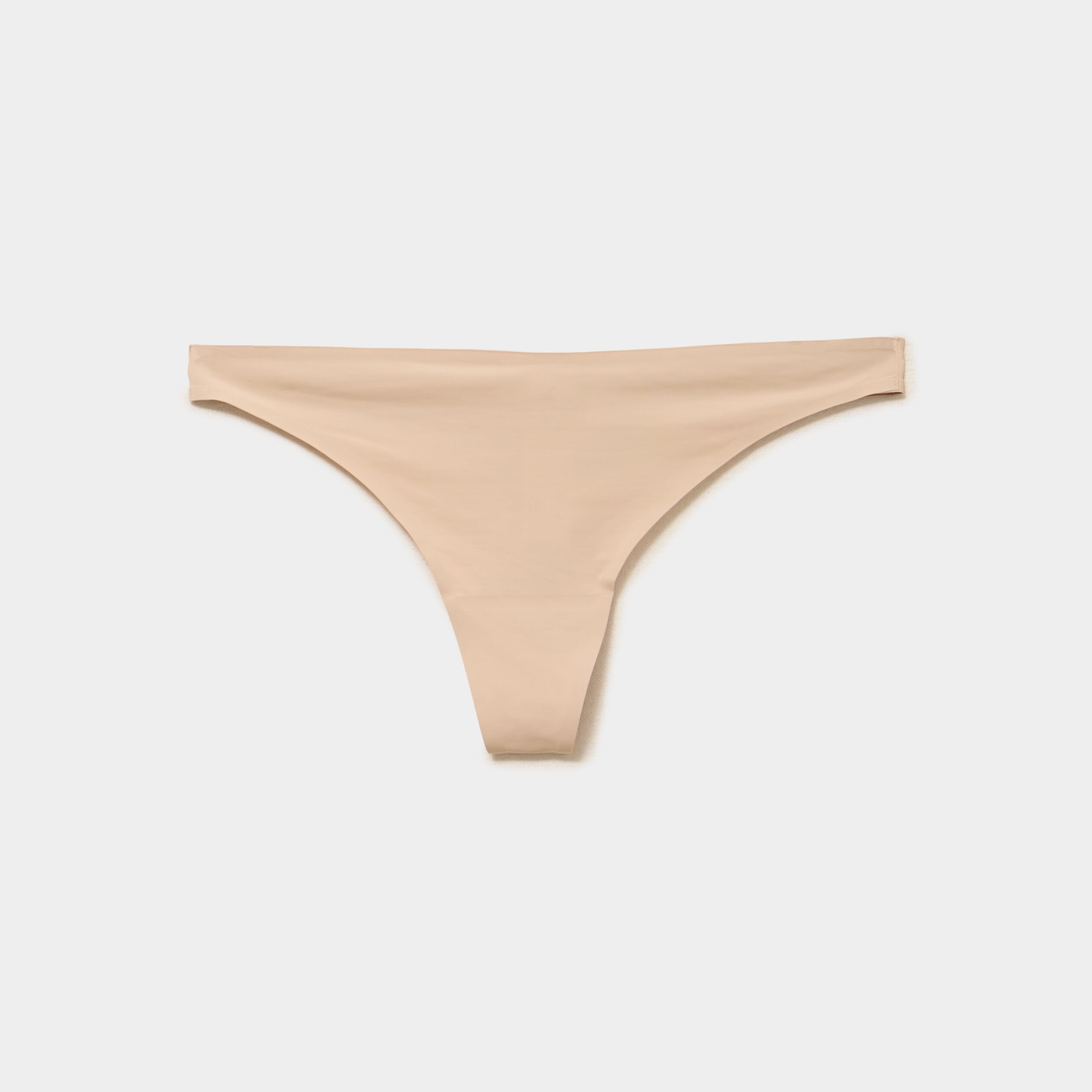 String microfibre sans coutures beige femme