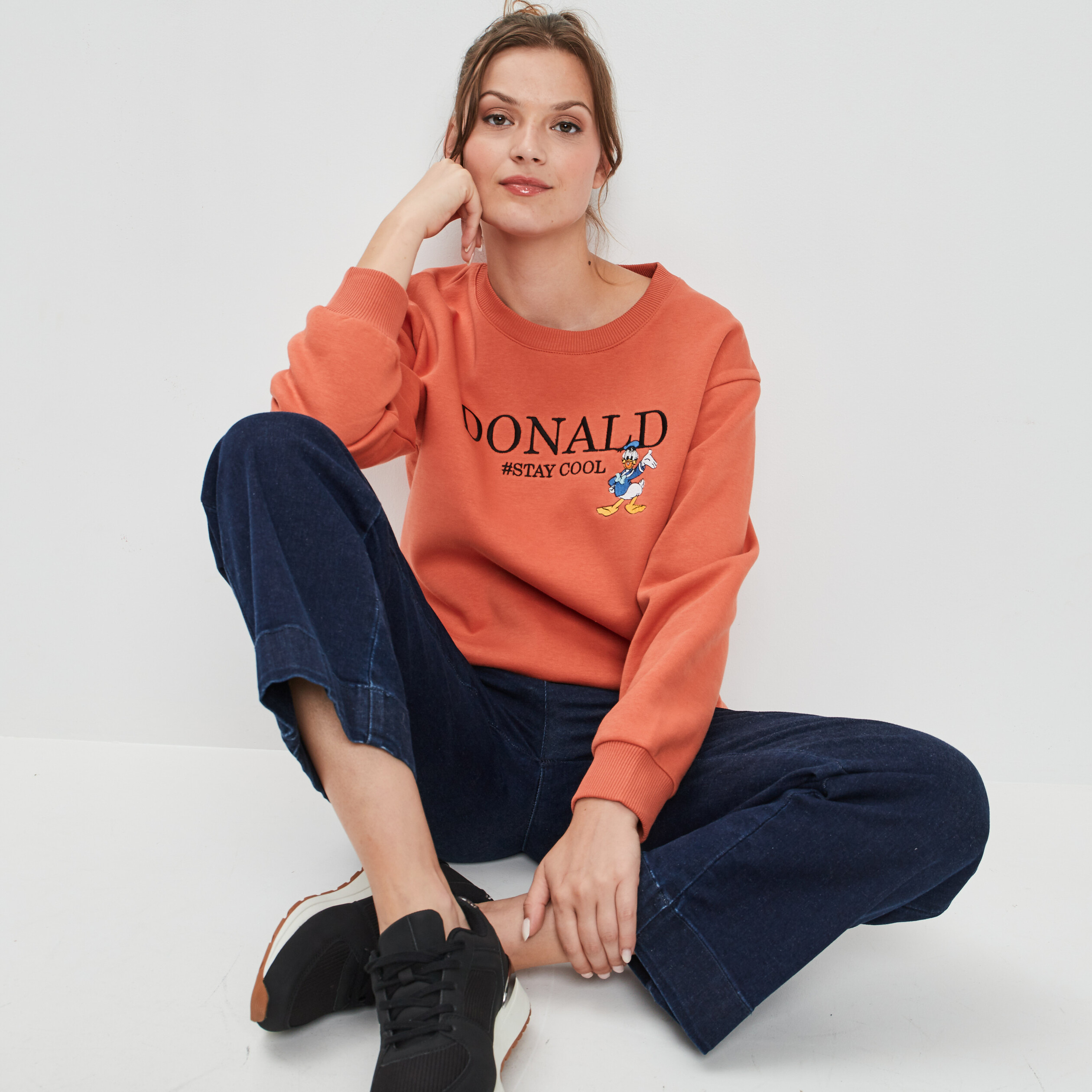 sweat donald orange femme Sweat Donald orange femme