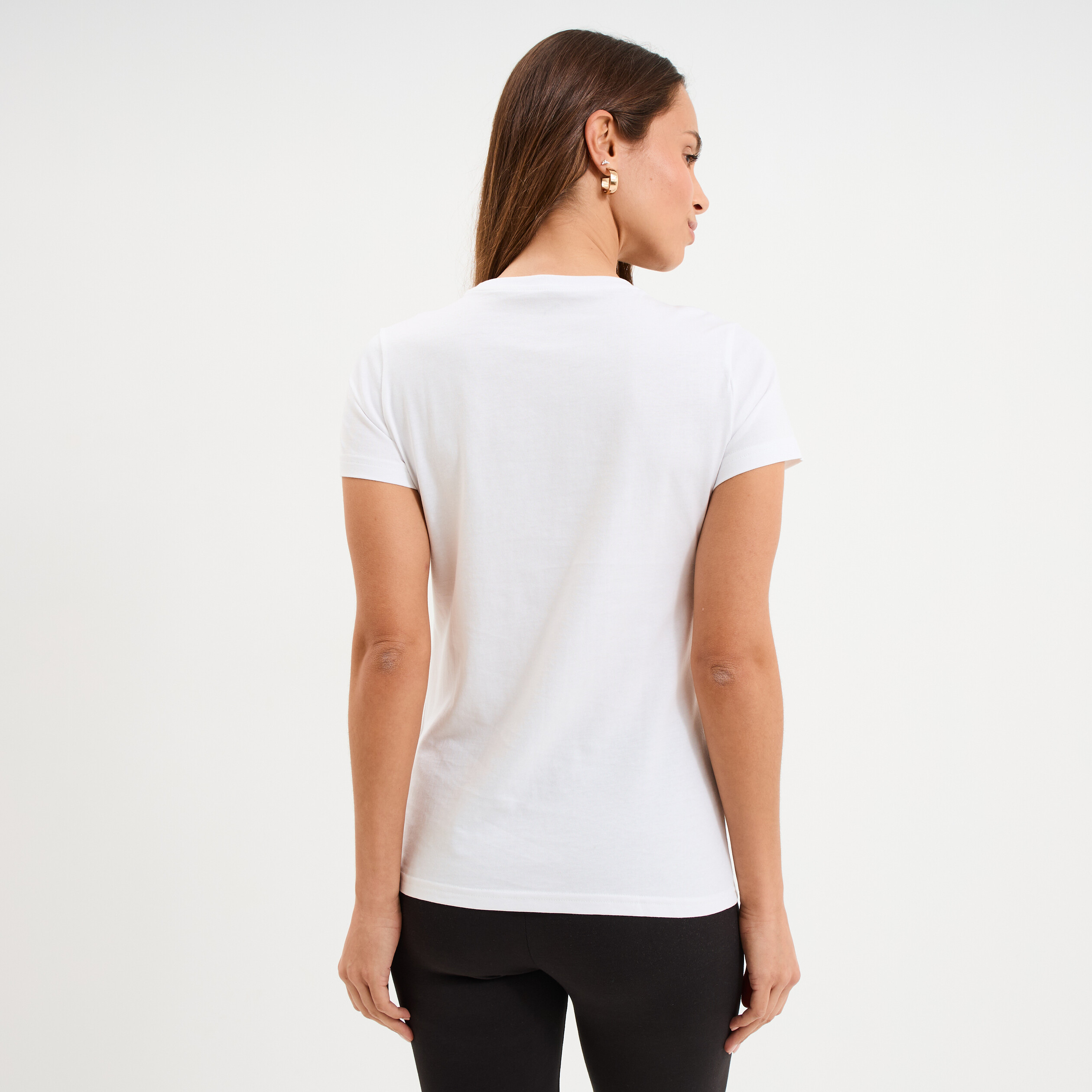 T-shirt manches courtes coton Puma blanc femme