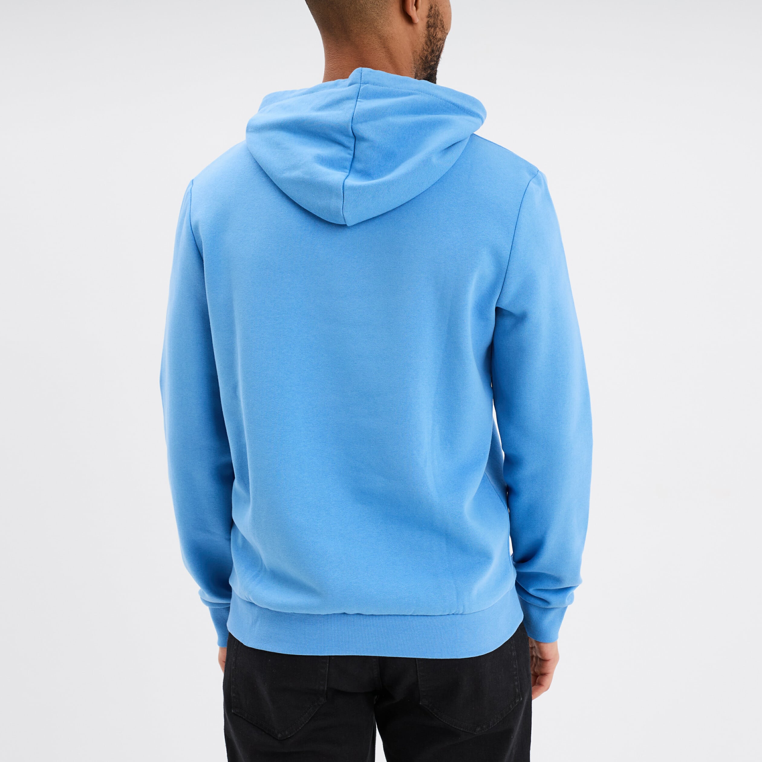 Sweat molleton &agrave; capuche hoodie bleu homme