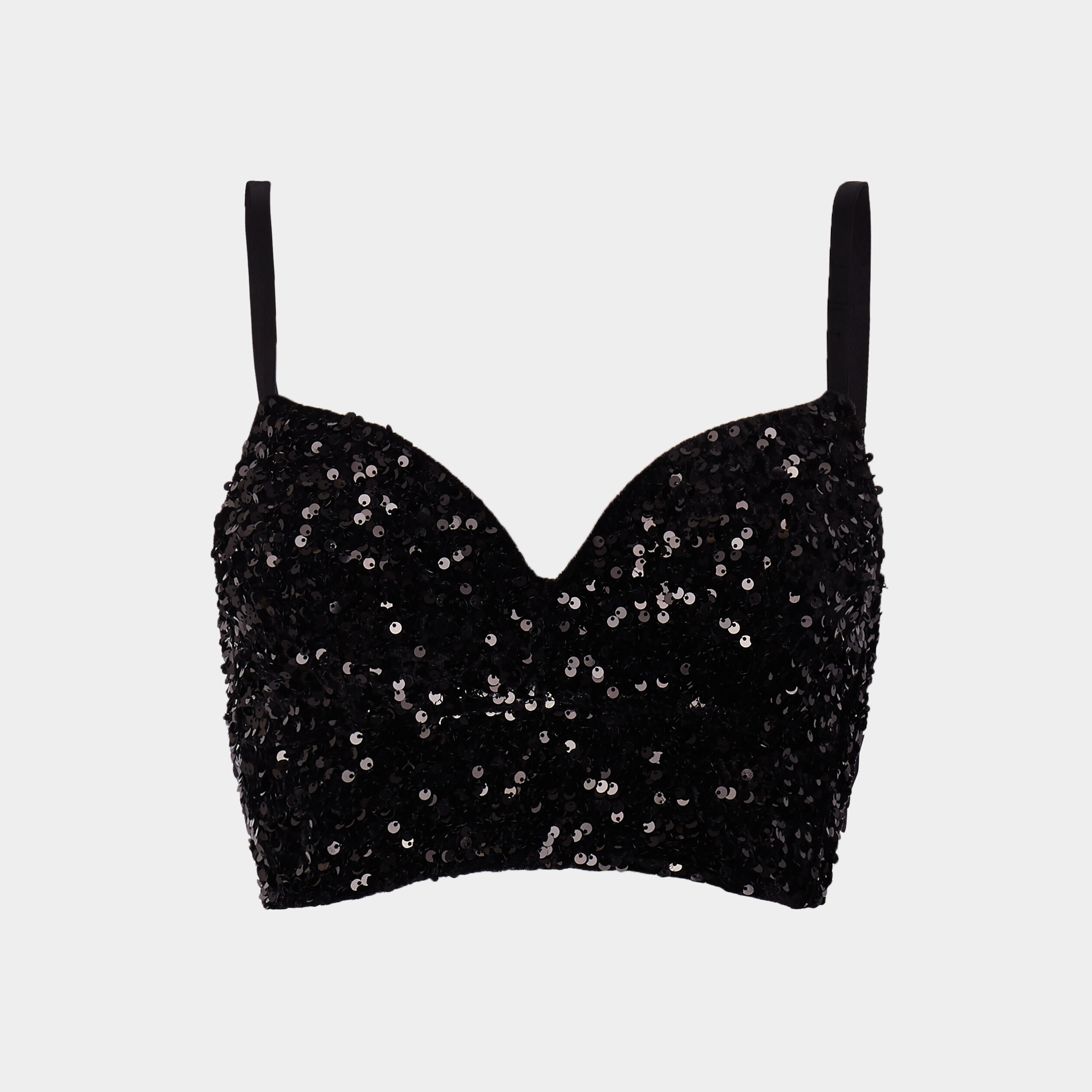 Bustier Paillette Haut Bustier Noir Femme Haut Paillette Noir