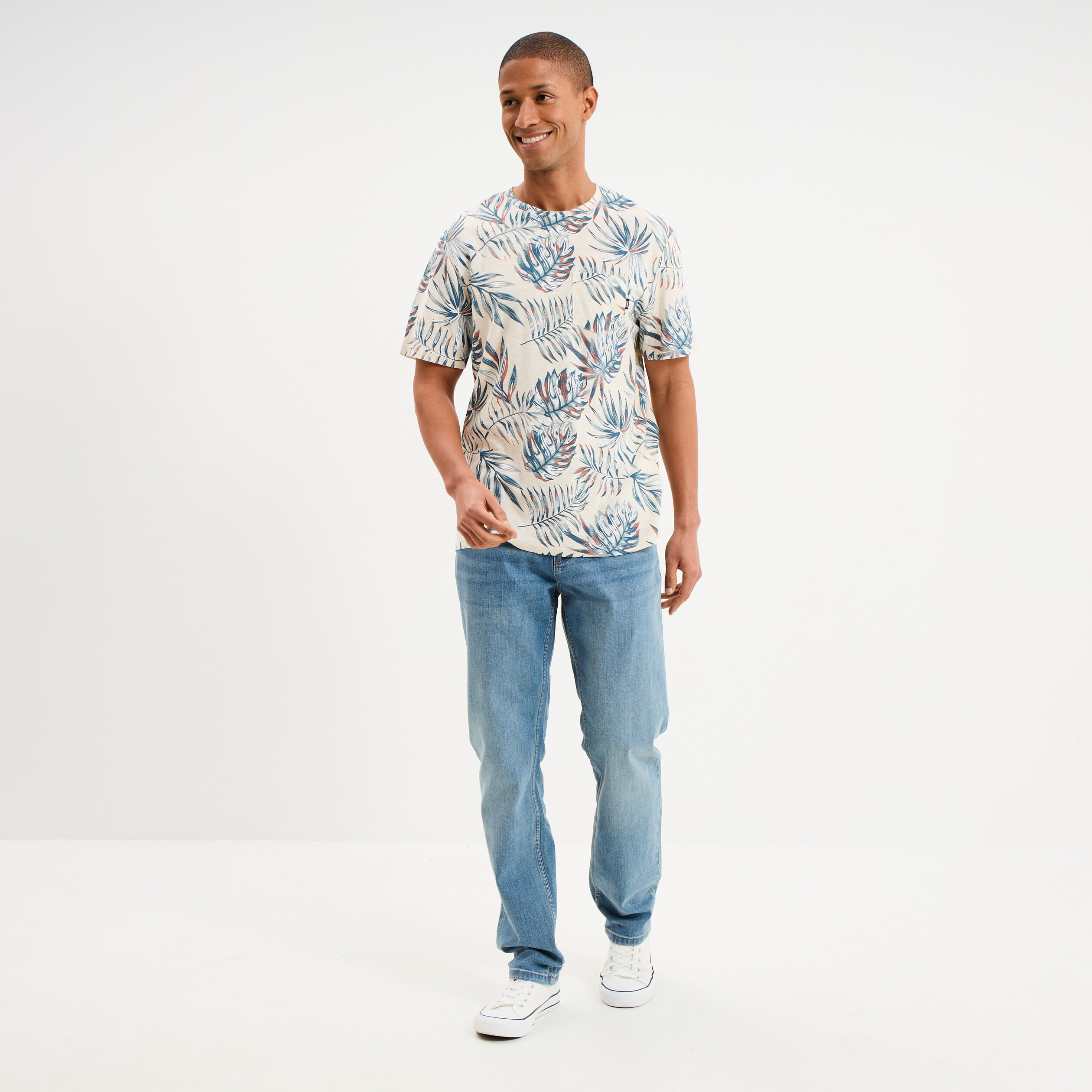 T-shirt manches courtes multicolore homme