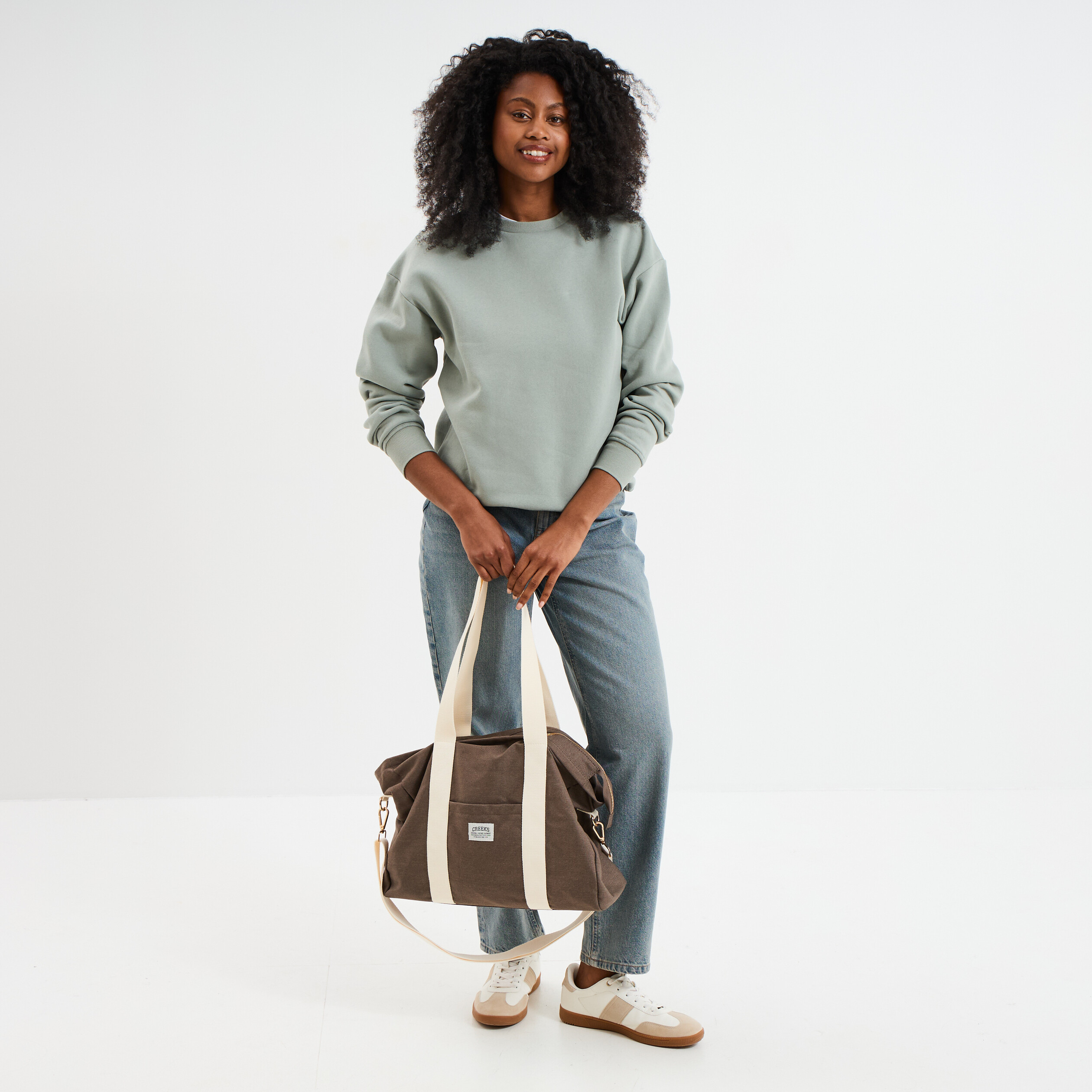 sweat col rond manches longues vert pastel femme Sweat col rond manches longues vert pastel femme