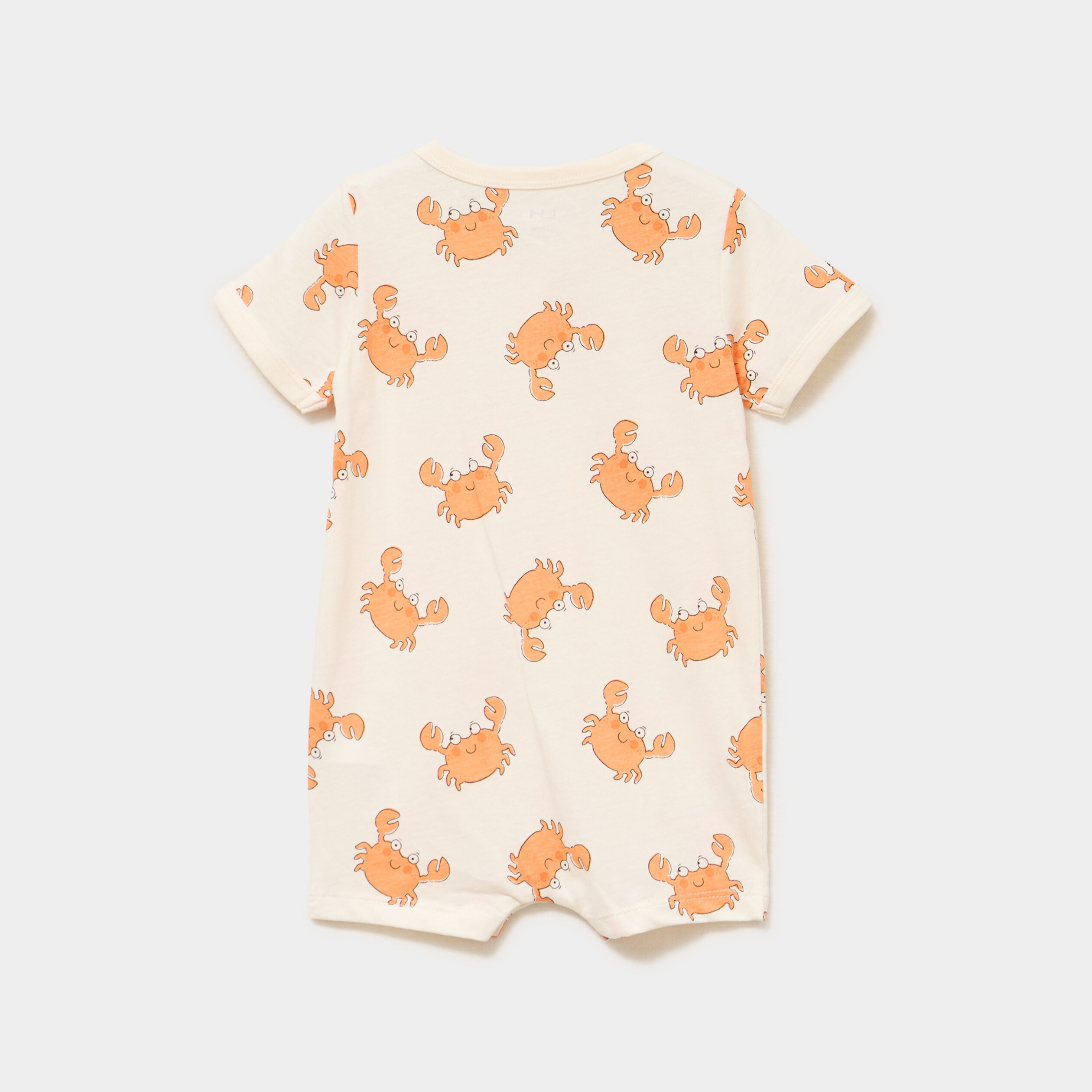Combishort manches courtes coton blanc b&eacute;b&eacute; gar&ccedil;on