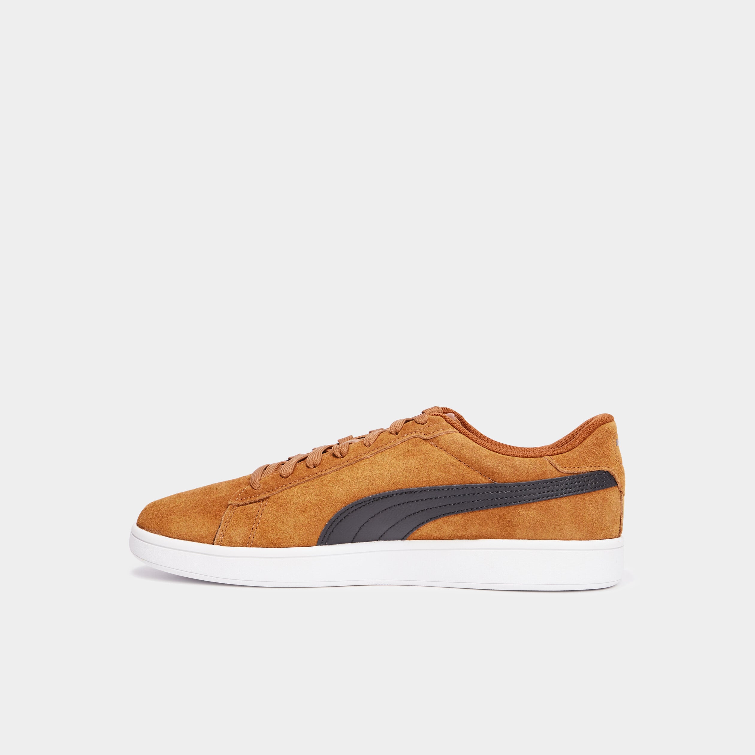 Baskets cuir su&eacute;dine Puma Smash V3 camel homme