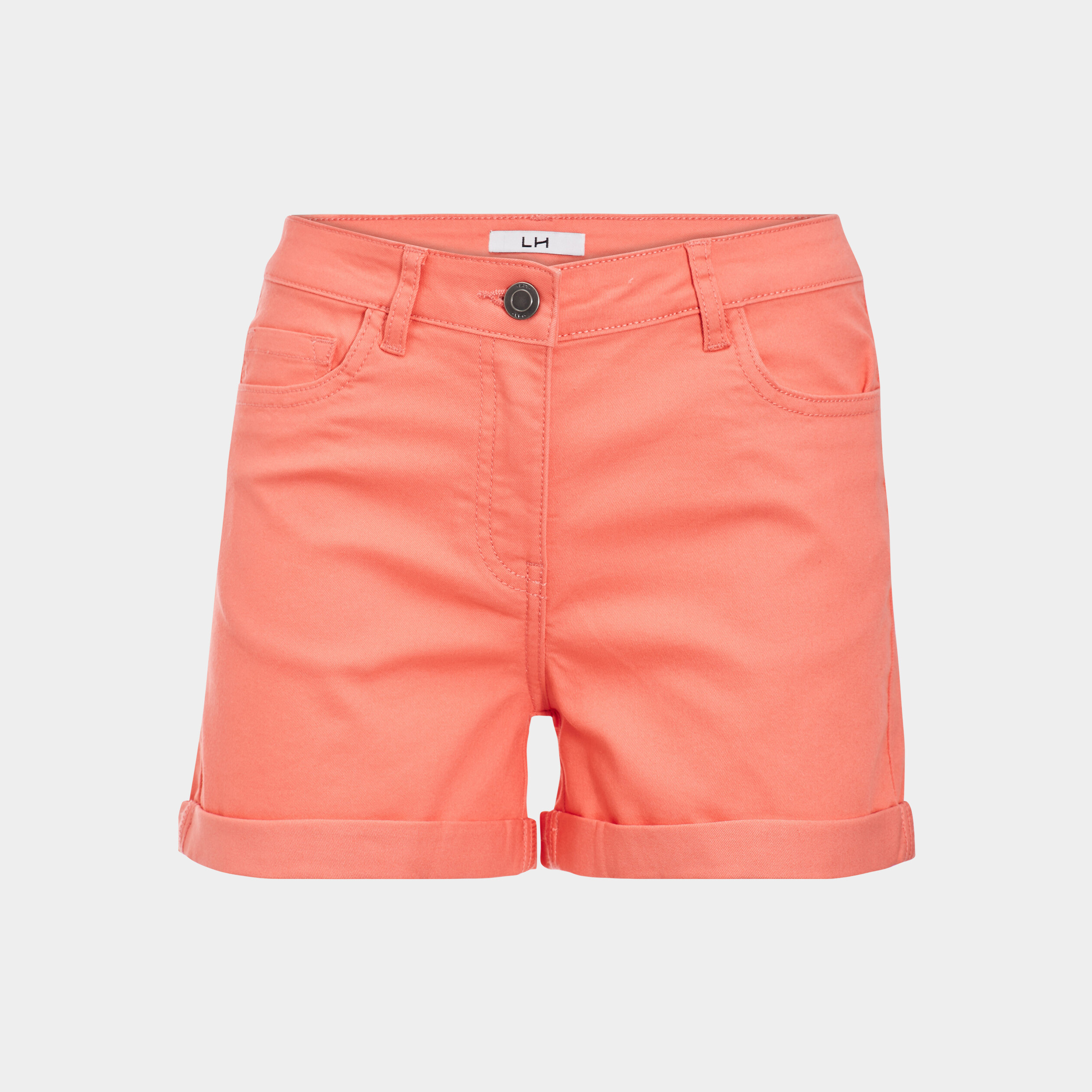 short skinny 5 poches rose corail femme Short skinny 5 poches rose corail femme