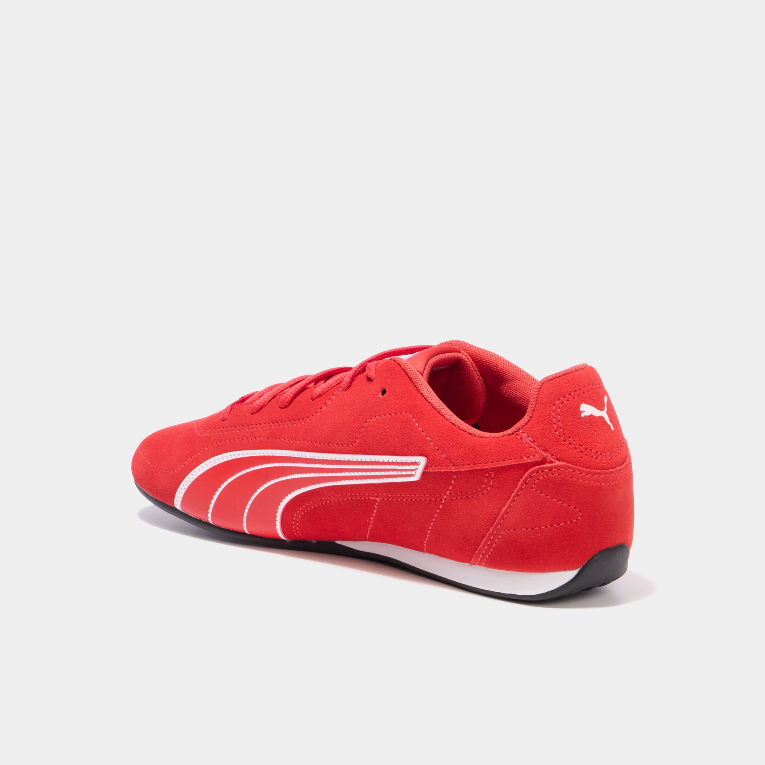 Baskets running en cuir Puma Catch SD rouge homme