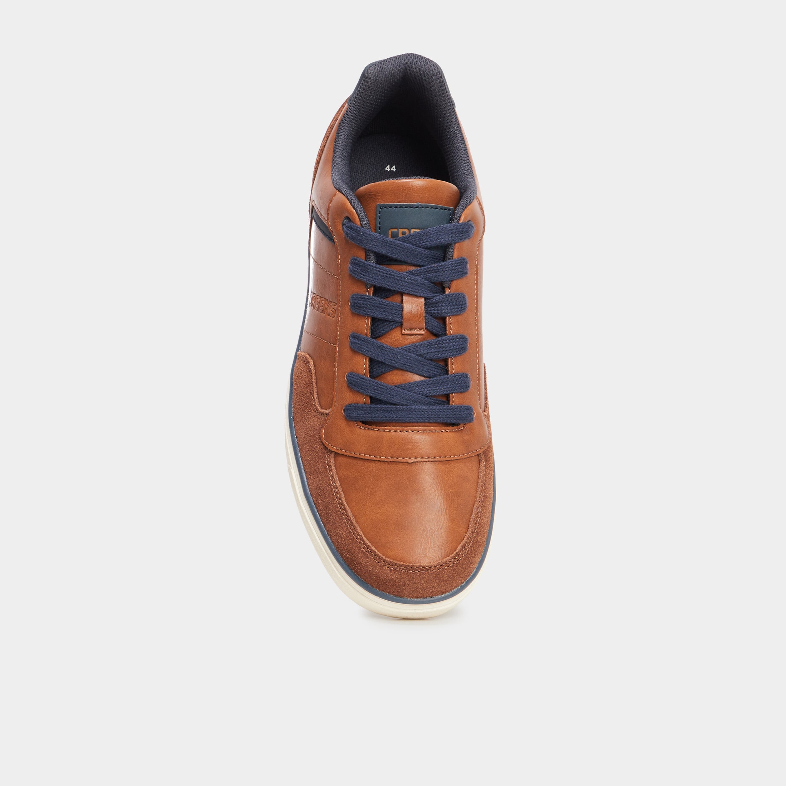 Baskets &agrave; lacets marron homme