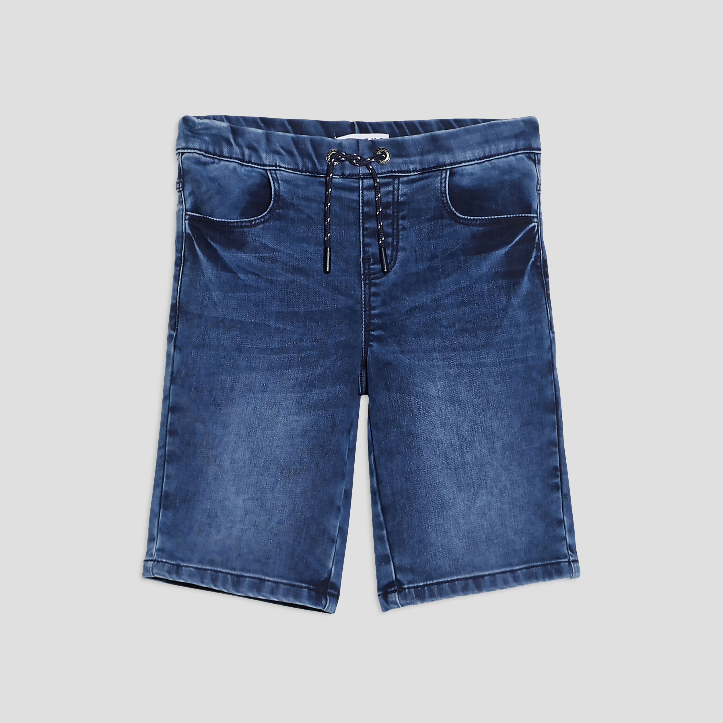 Bermuda droit en jean denim double stone gar&ccedil;on