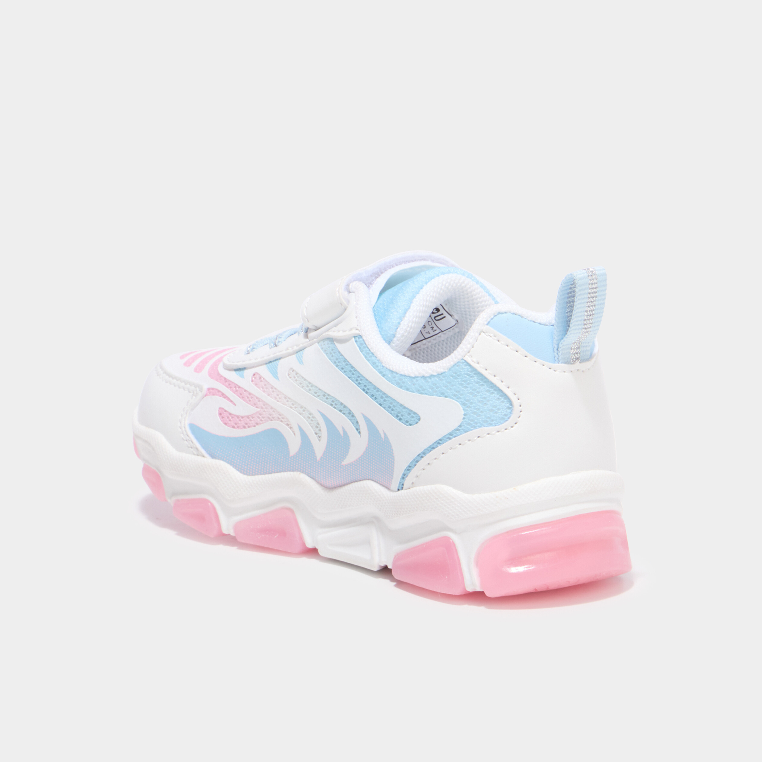 Baskets running semelles lumineuses multicolore fille