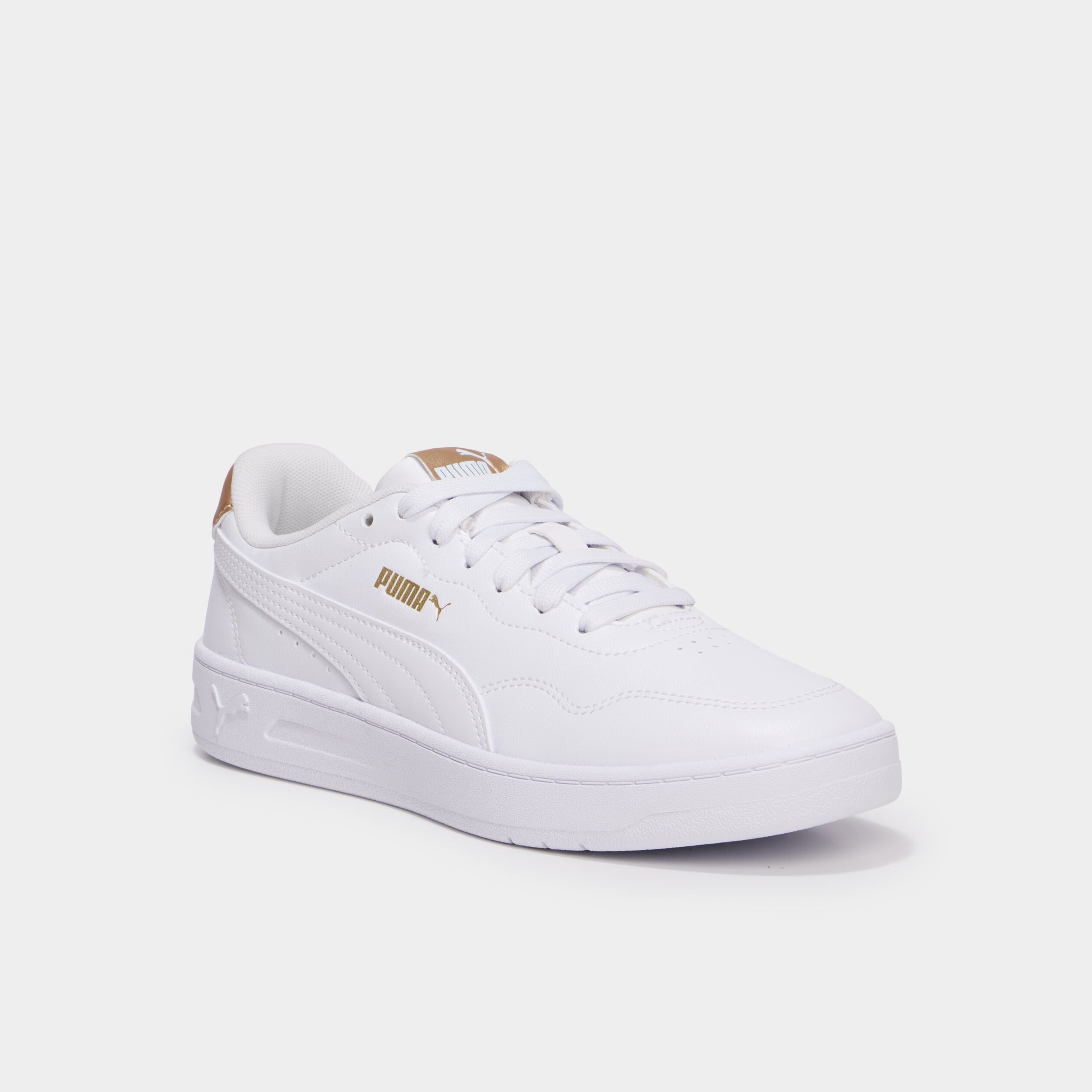Baskets &agrave; lacets Puma COURT LALLY jaune or femme