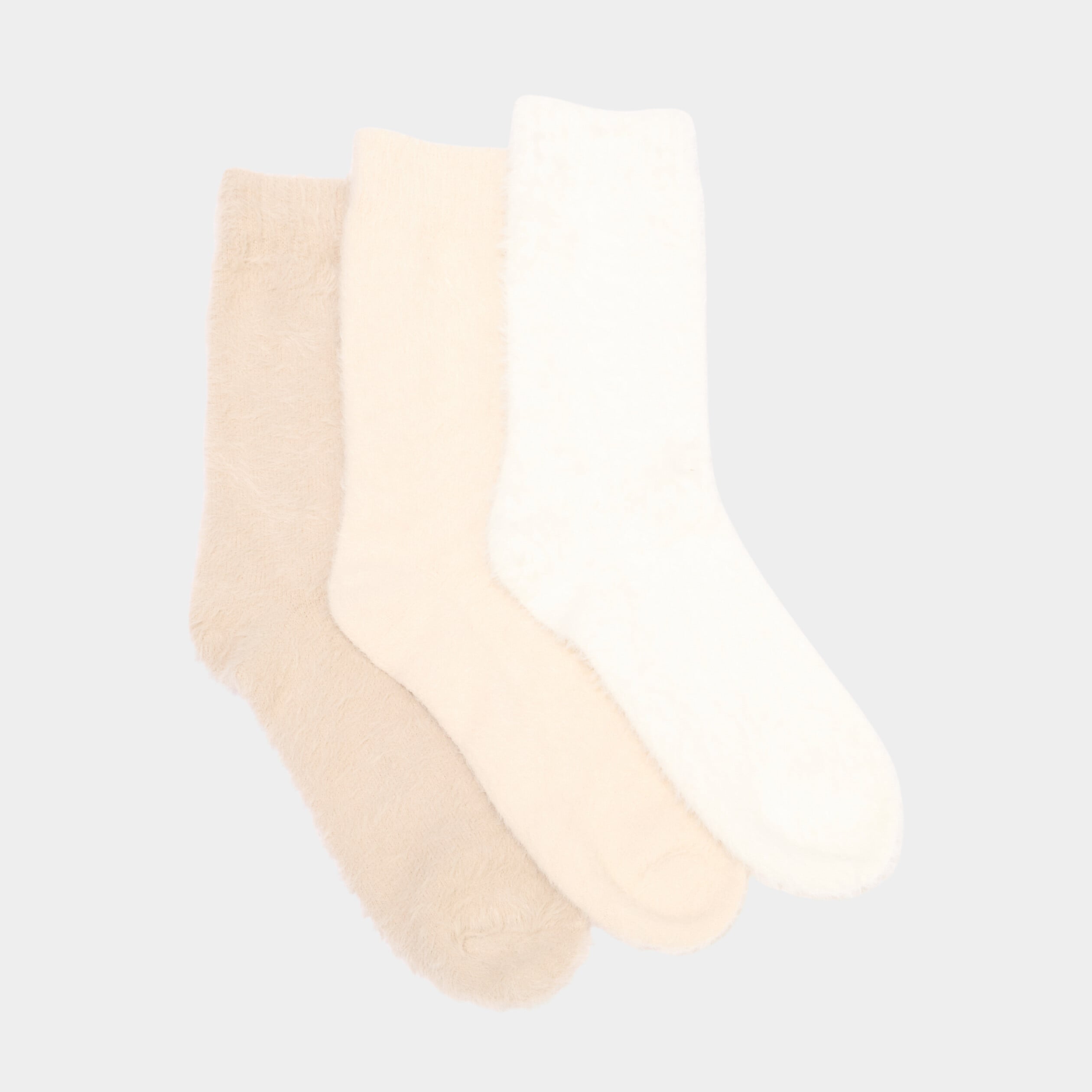 Lot 3 paires chaussettes sable femme