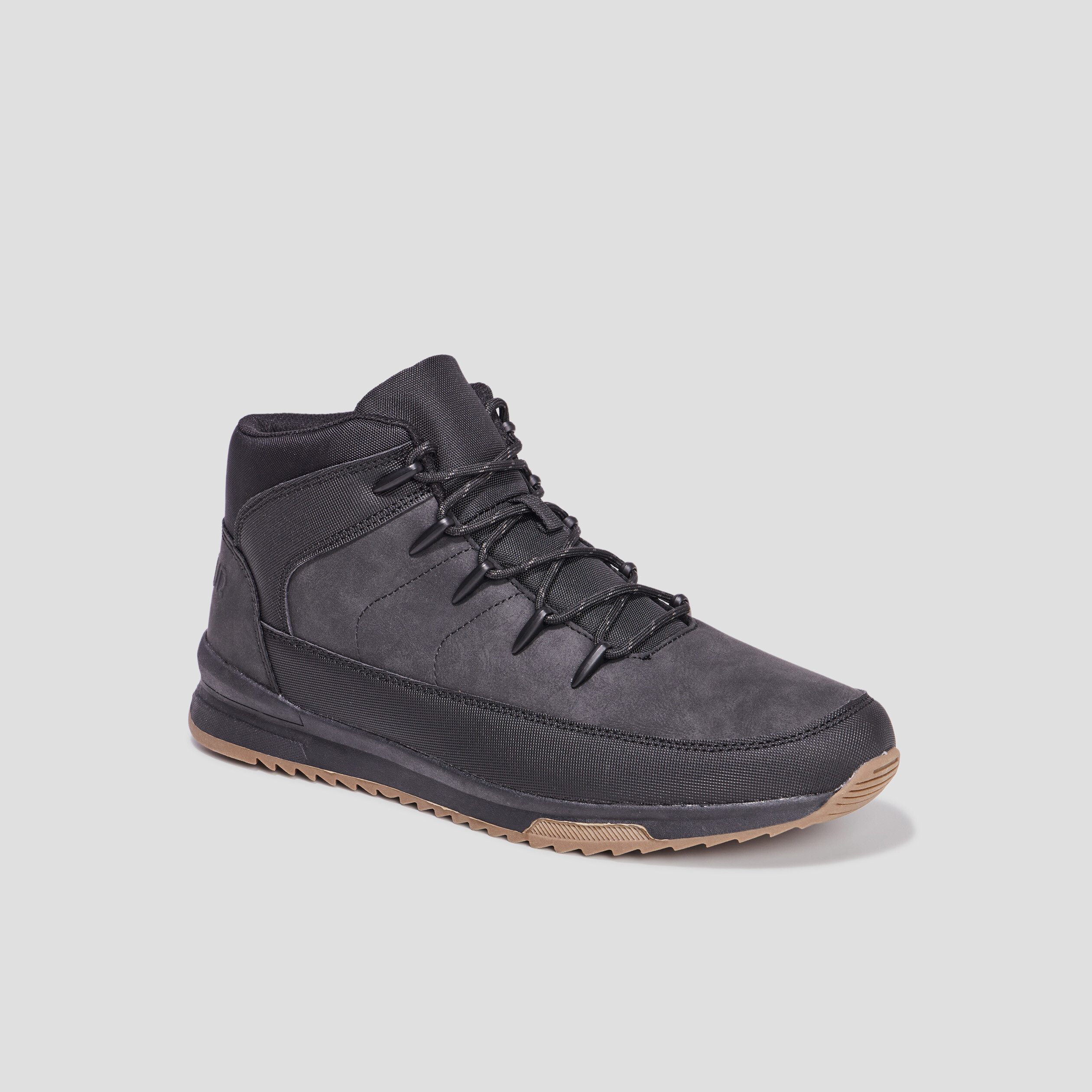 Bottines montantes &agrave; lacets noir homme