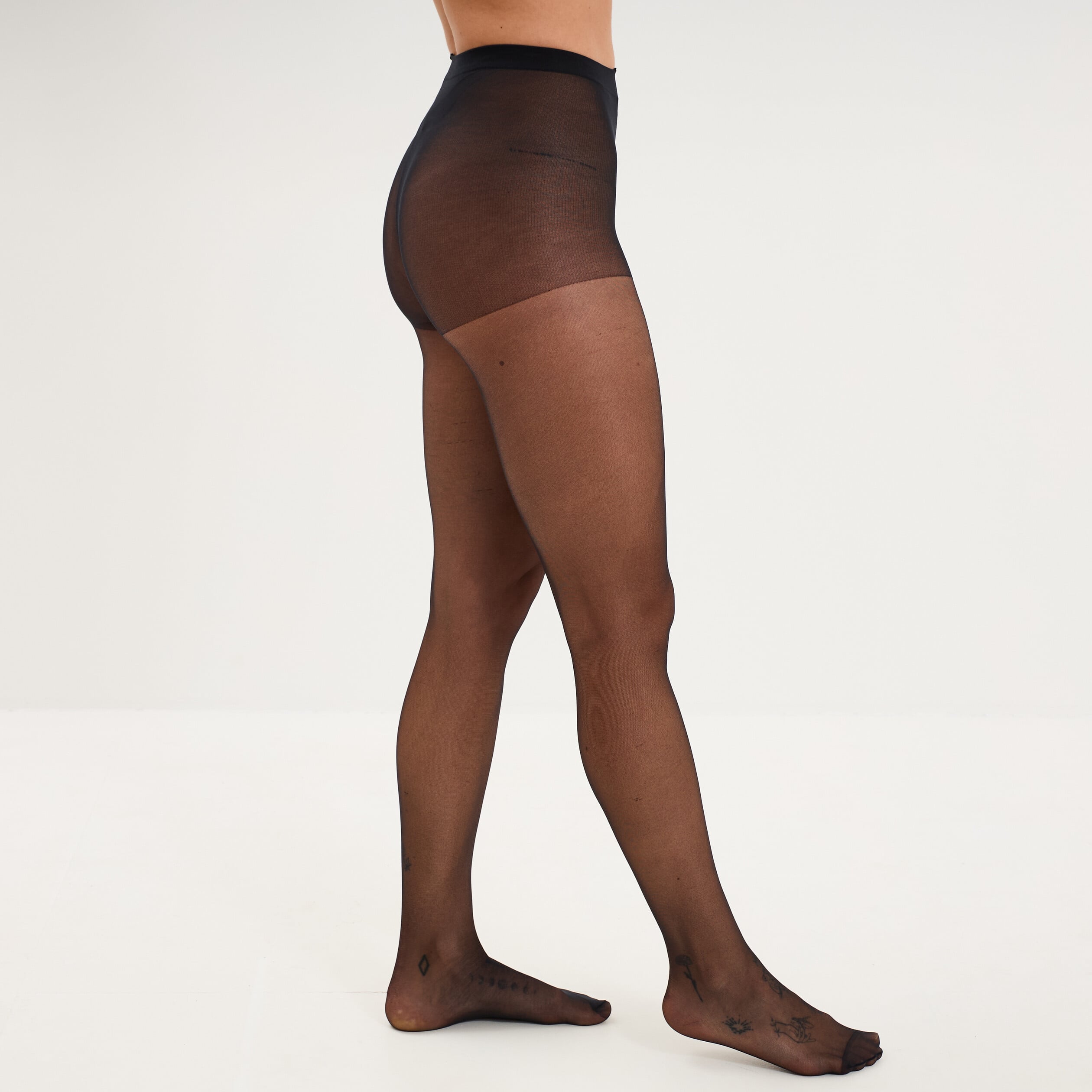 Lot 2 collants 20D ultra r&eacute;sistants noir femme