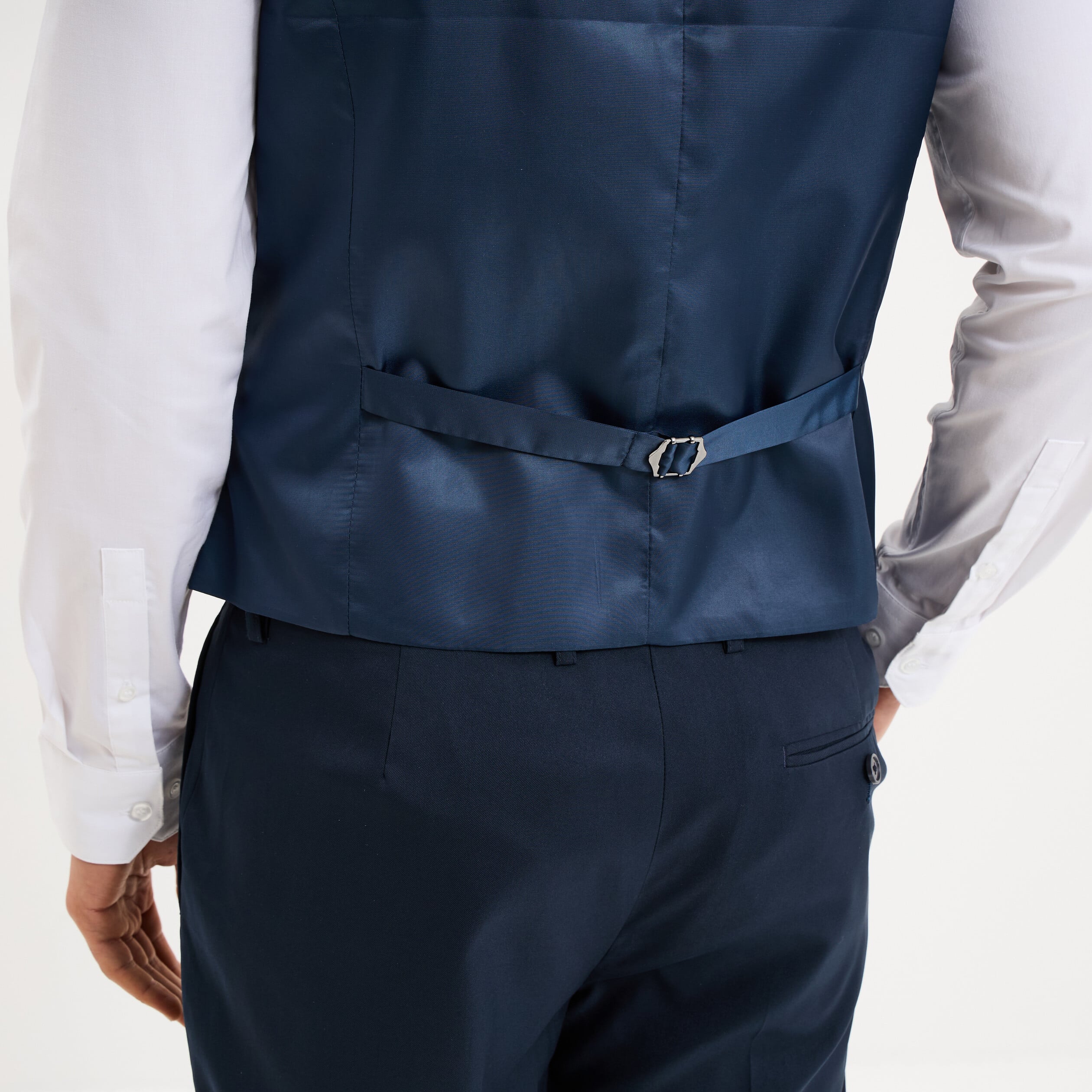 Gilet de costume sans manches bleu marine homme