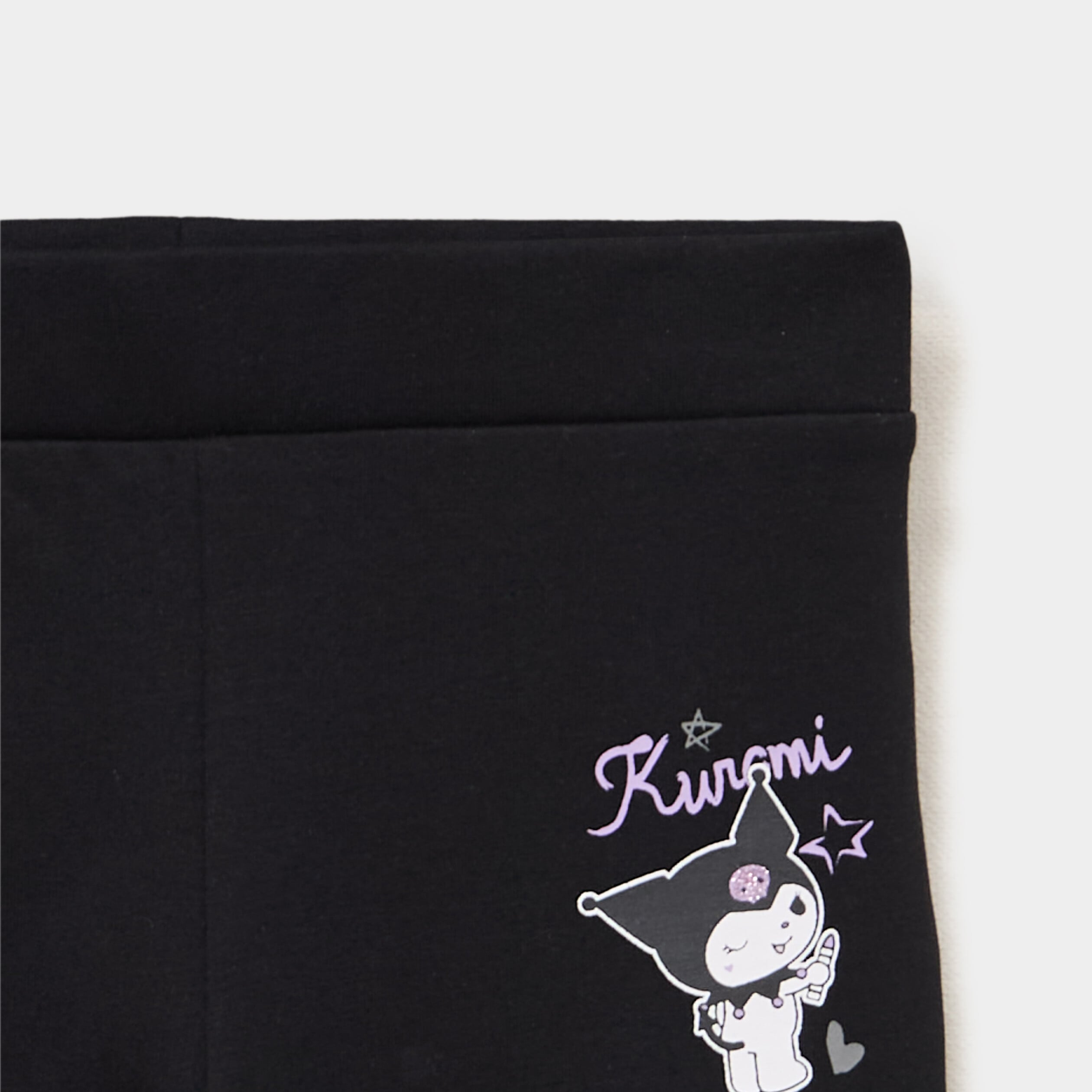 Legging stretch bootcut Kuromi noir fille