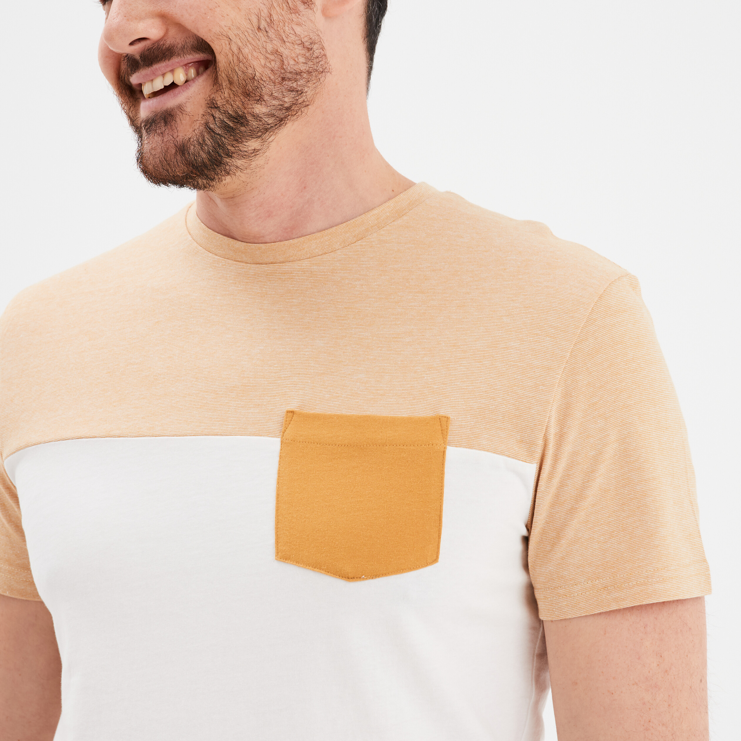 t shirt a manches courtes 1 poche creeks jaune moutarde homme T-shirt à manches courtes 1 poche Creeks jaune moutarde homme
