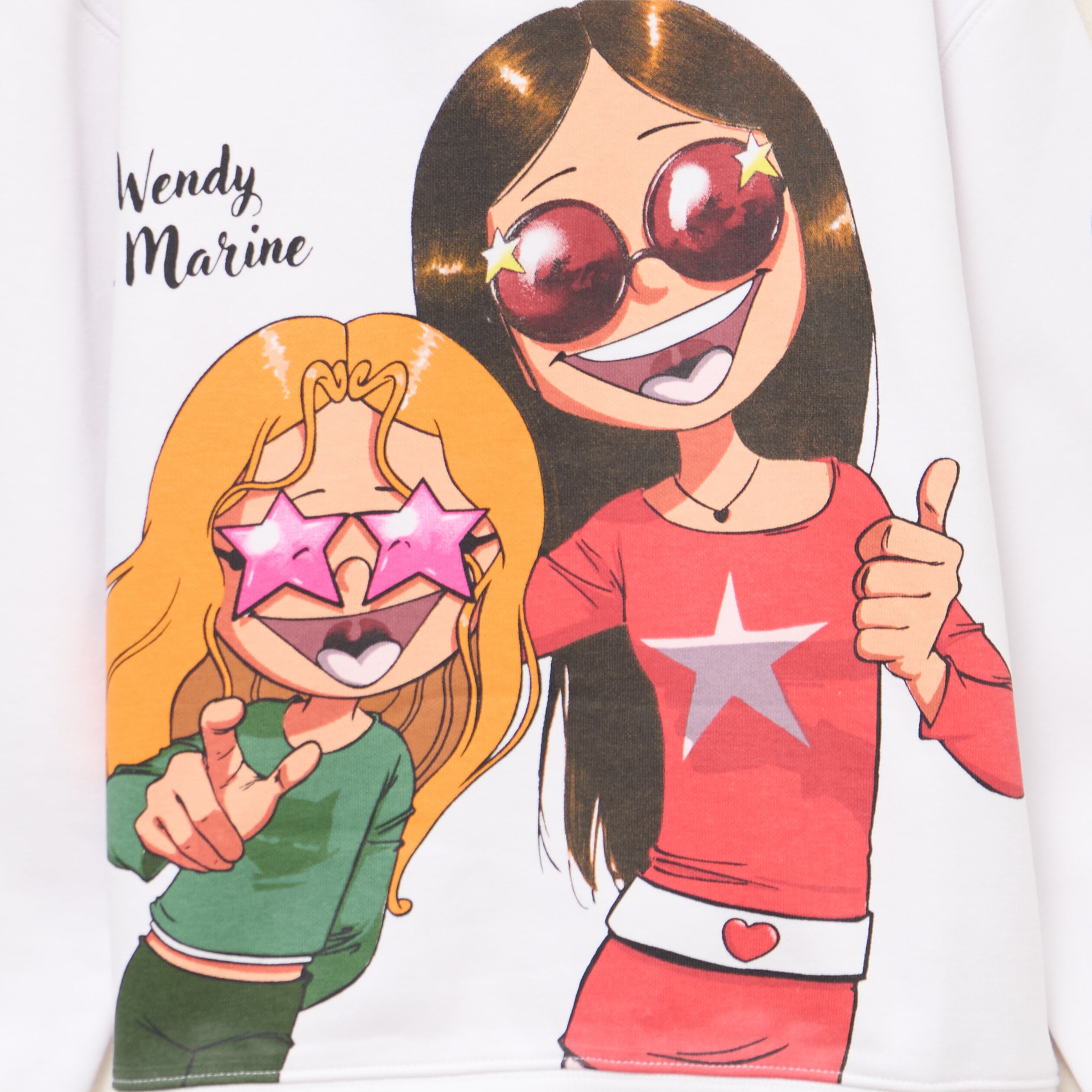 Sweat hoodie droit Les Sisters blanc fille