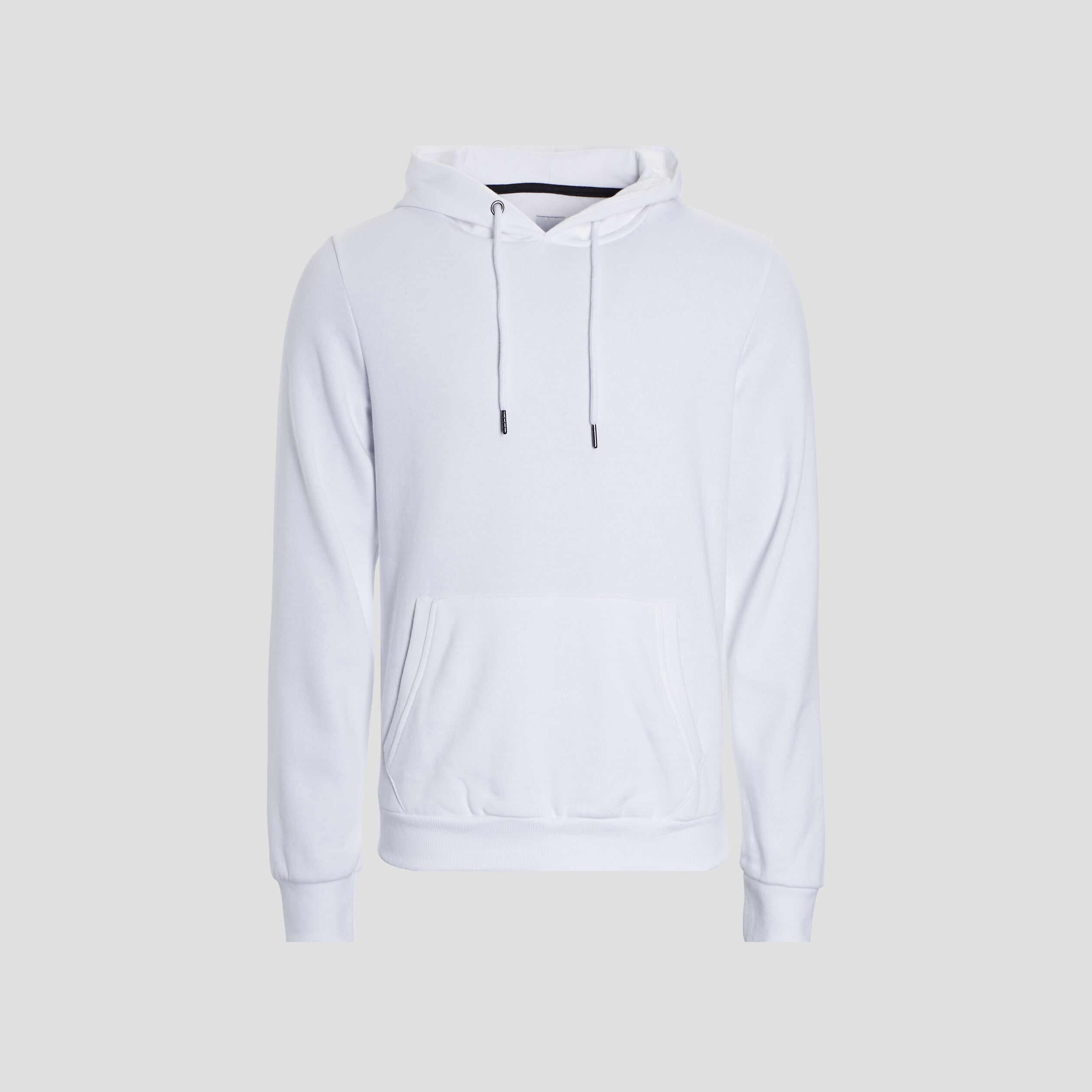 Sweat molleton &agrave; capuche hoodie blanc homme