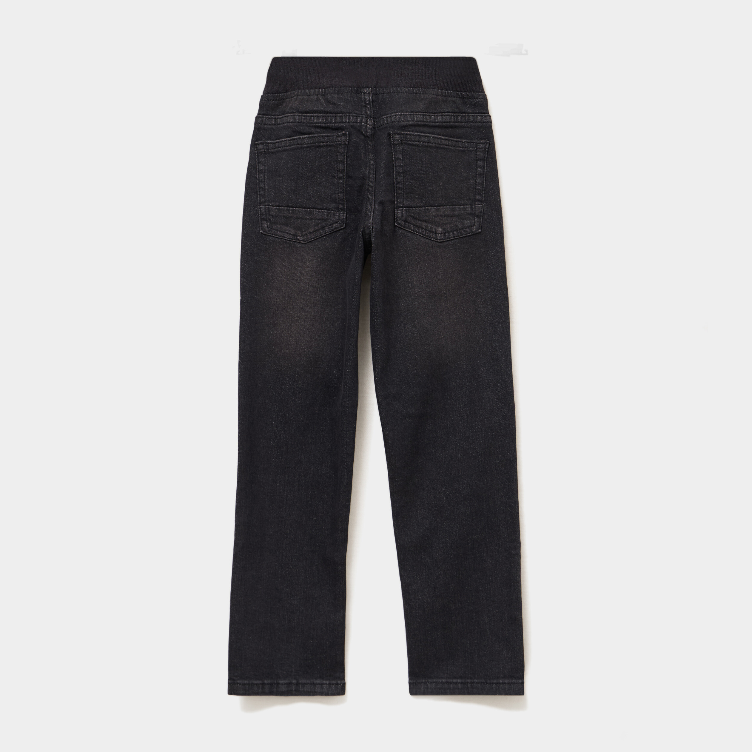 Jeans regular taille &eacute;lastiqu&eacute;e denim noir gar&ccedil;on