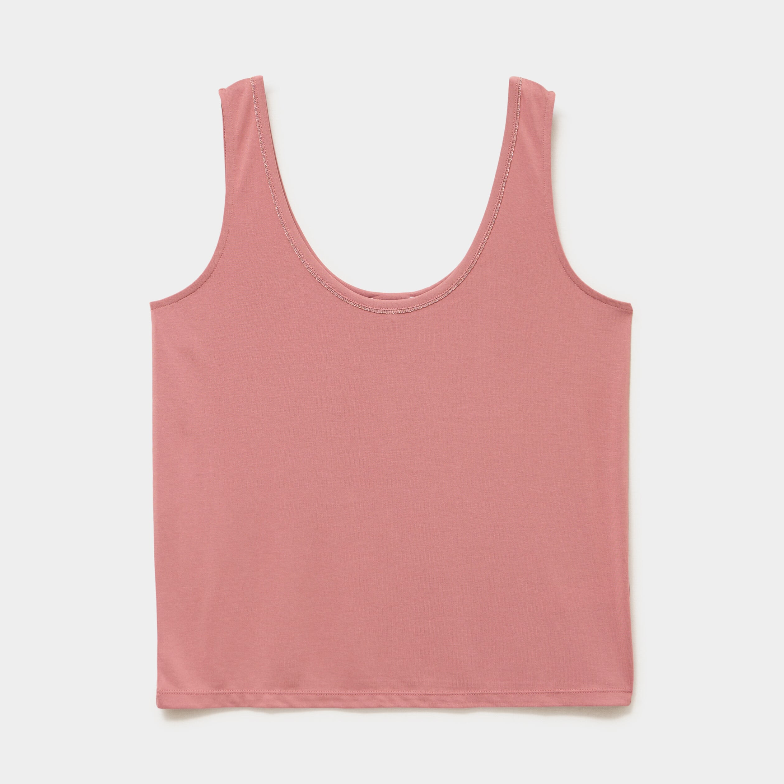 D&eacute;bardeur col U sans manches terracotta femme