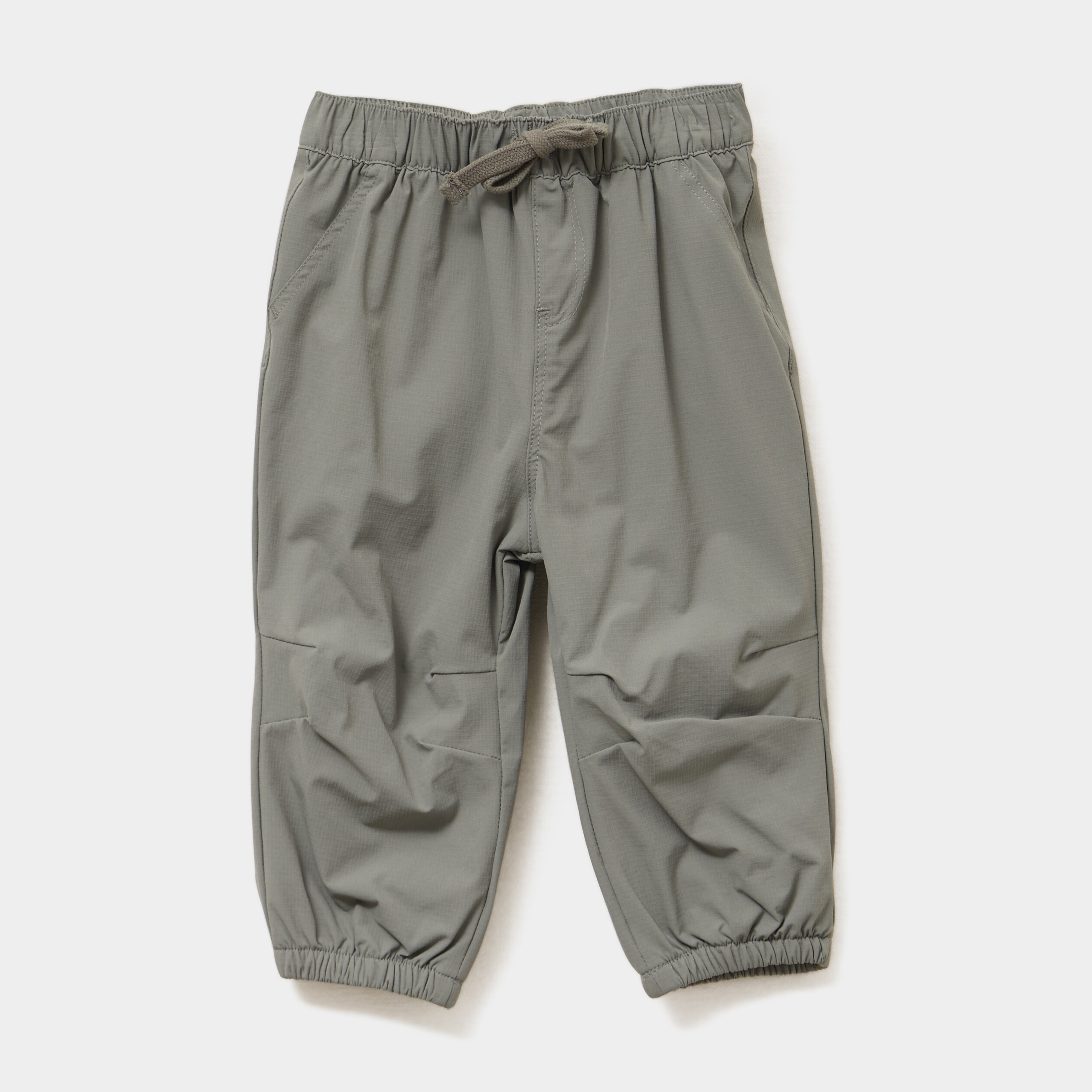 pantalon droit double taille elastiquee vert kaki bebeg Pantalon droit doublé taille élastiquée vert kaki bébé garçon