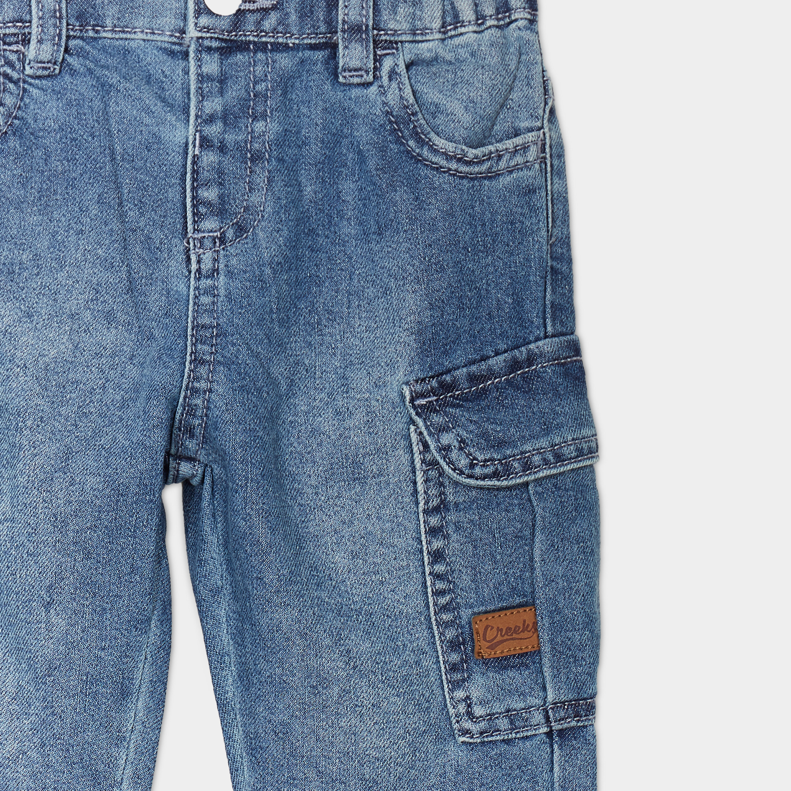 jeans poches a rabat creeks denim stone bebeg Jeans poches à rabat Creeks denim stone bébé garçon