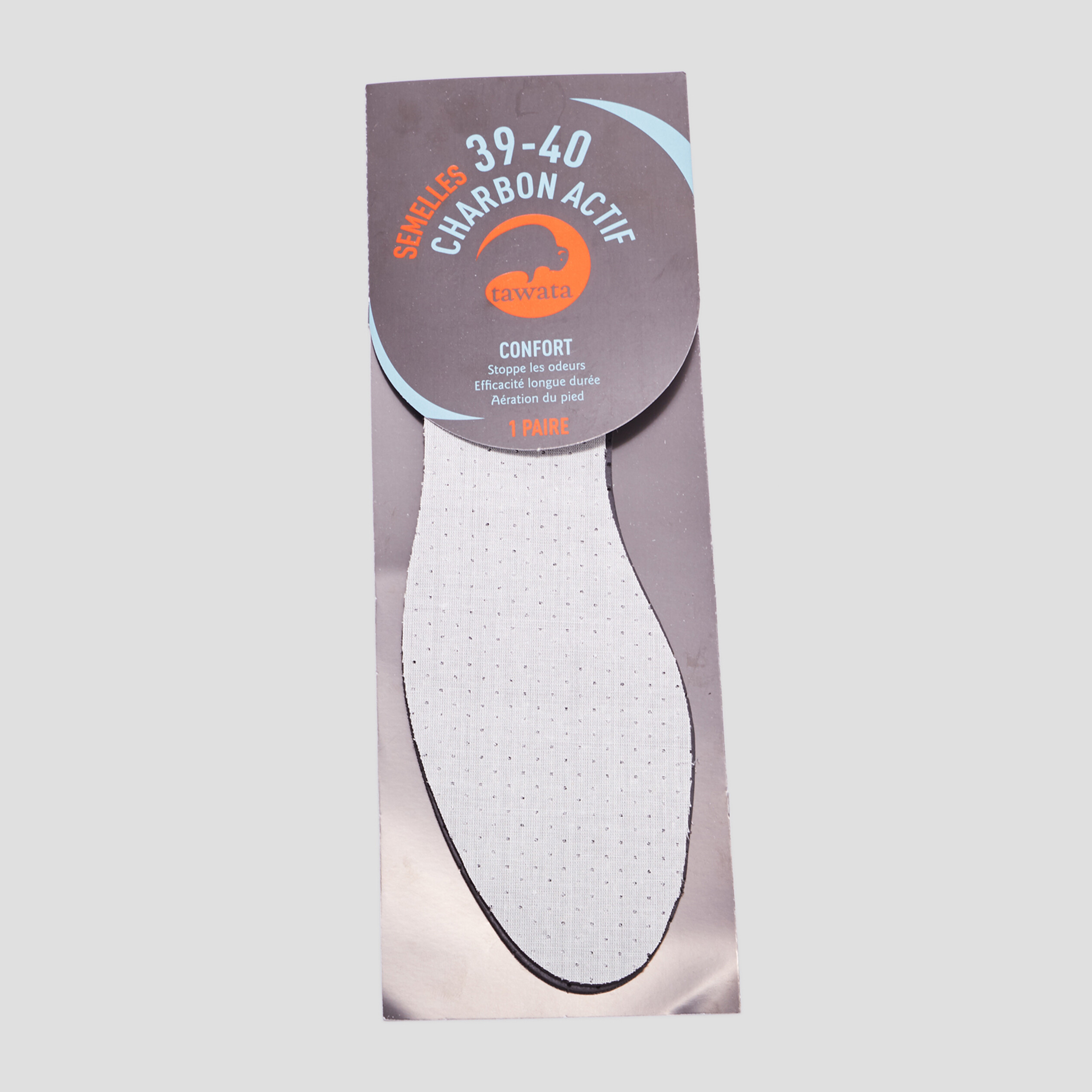 Semelles charbon actif Tawata gris mixte
