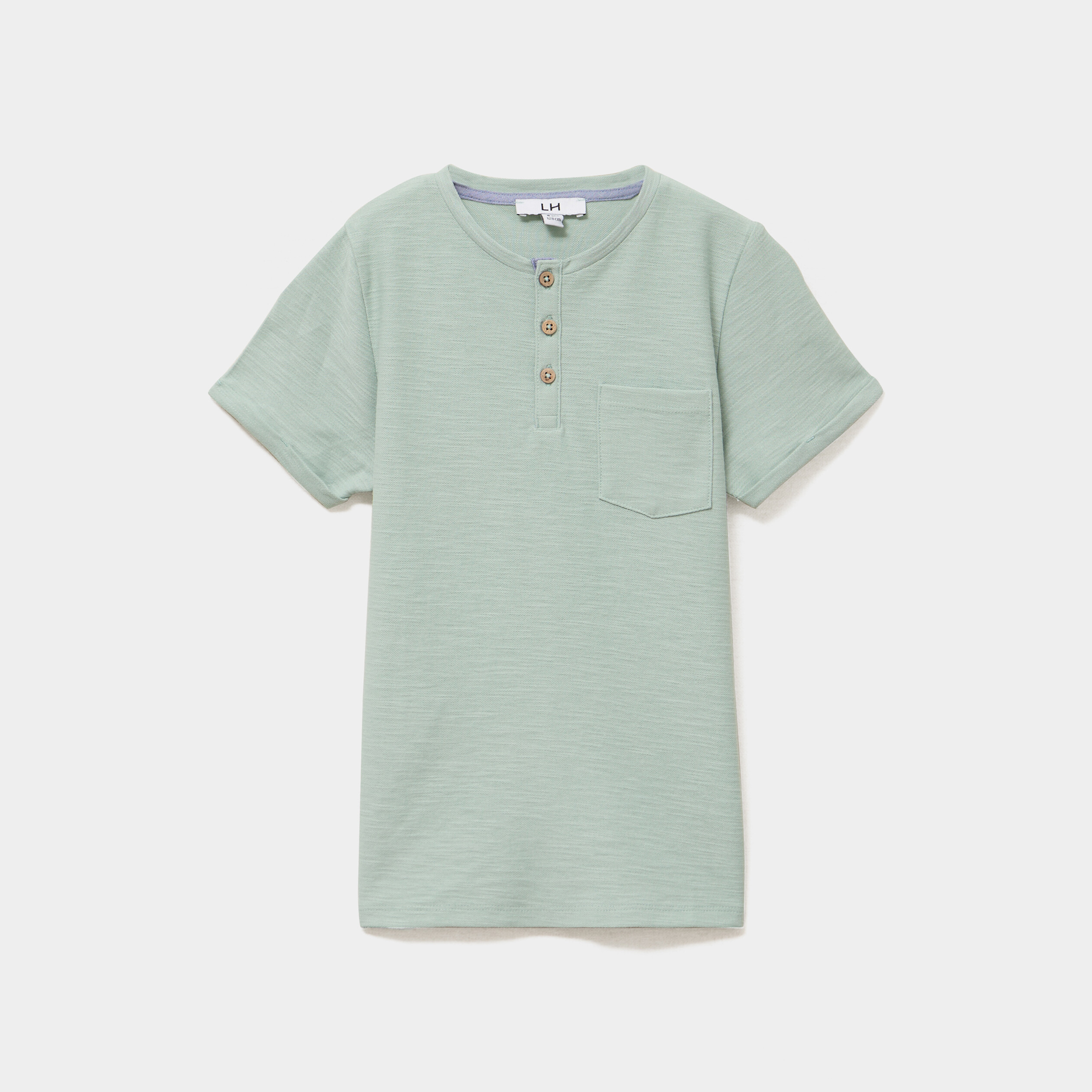 T-shirt manches courtes vert pastel gar&ccedil;on